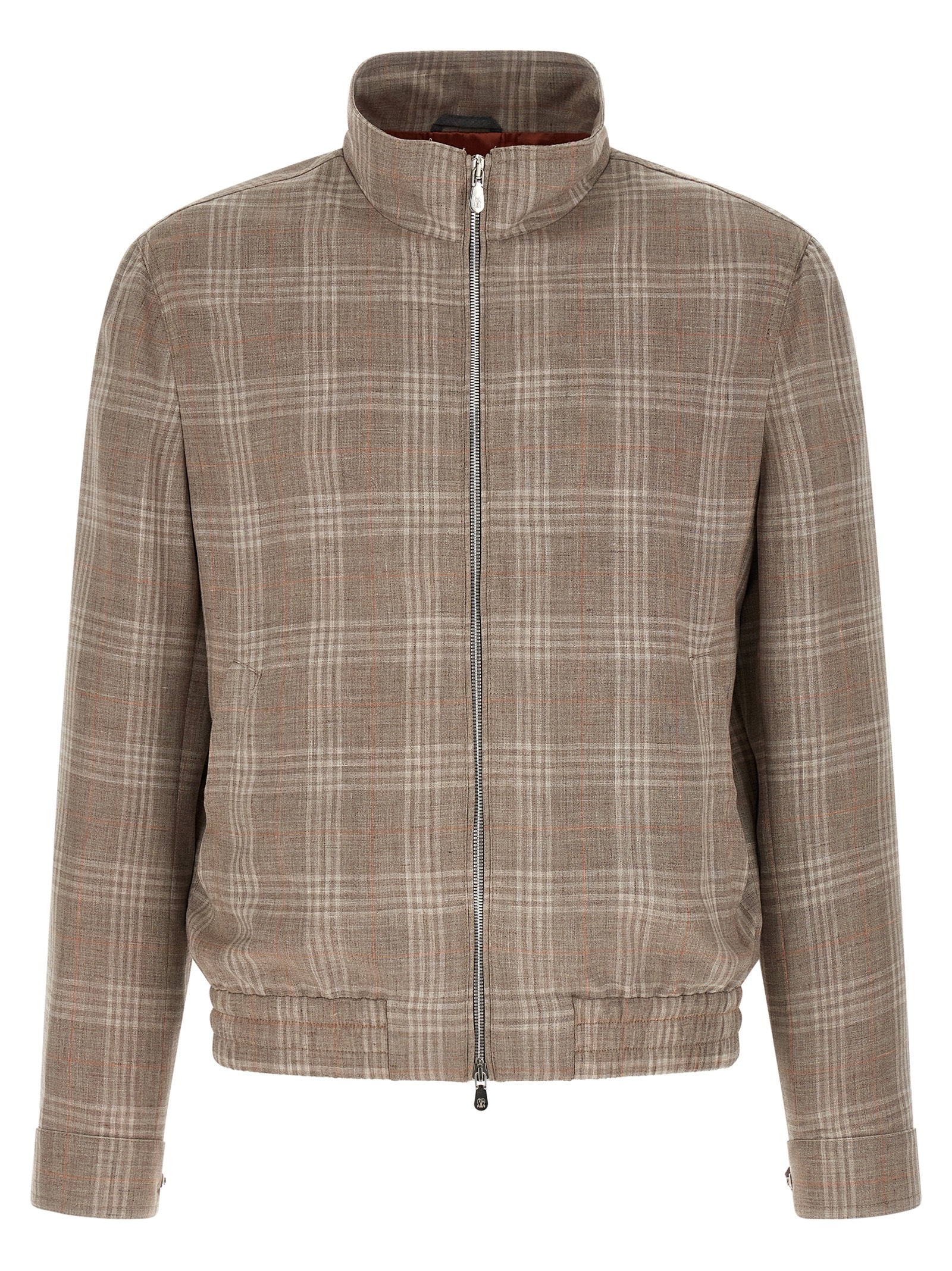 Brown Wool Full-Length Jacket