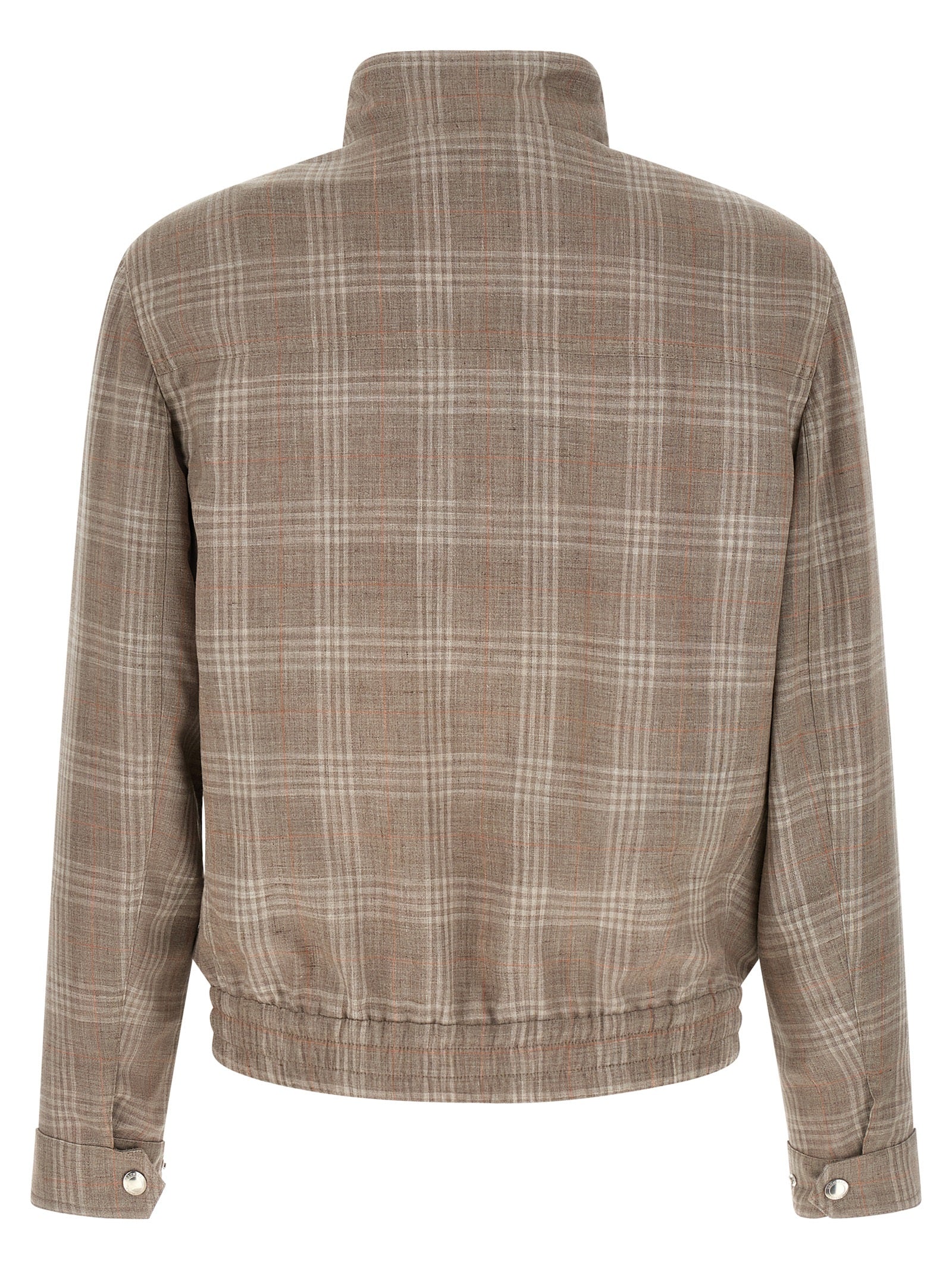 Brown Wool Full-Length Jacket
