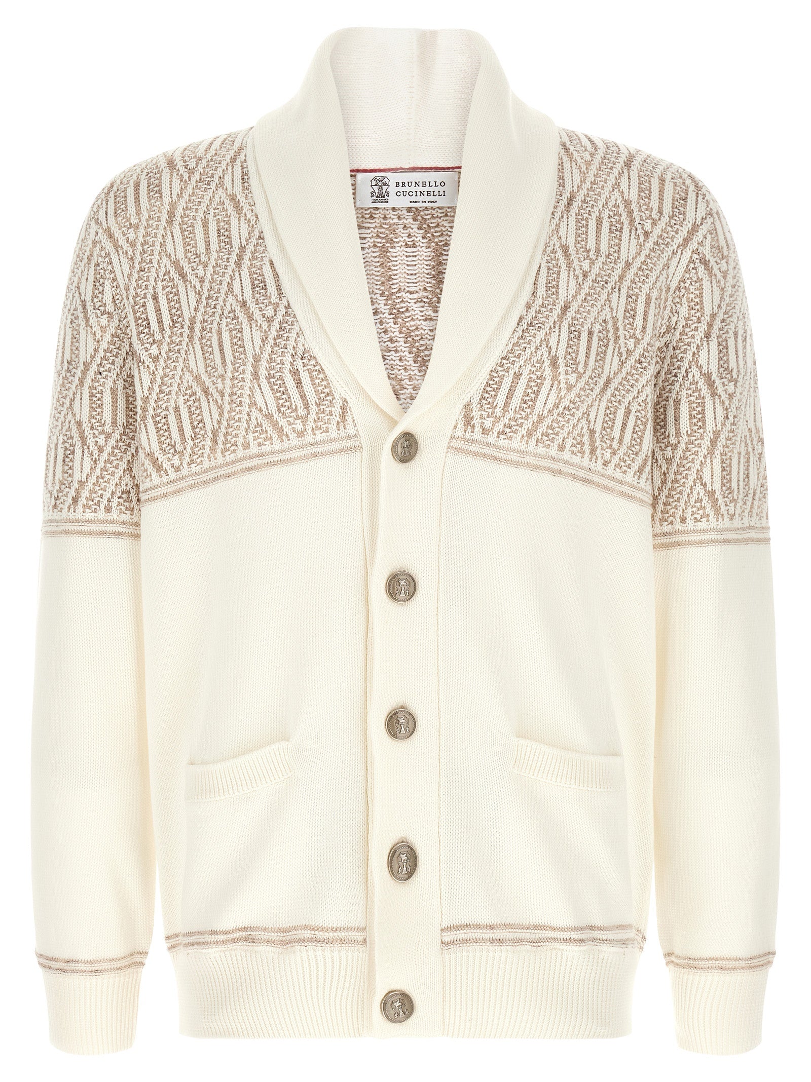 Beige Cotton Cardigan
