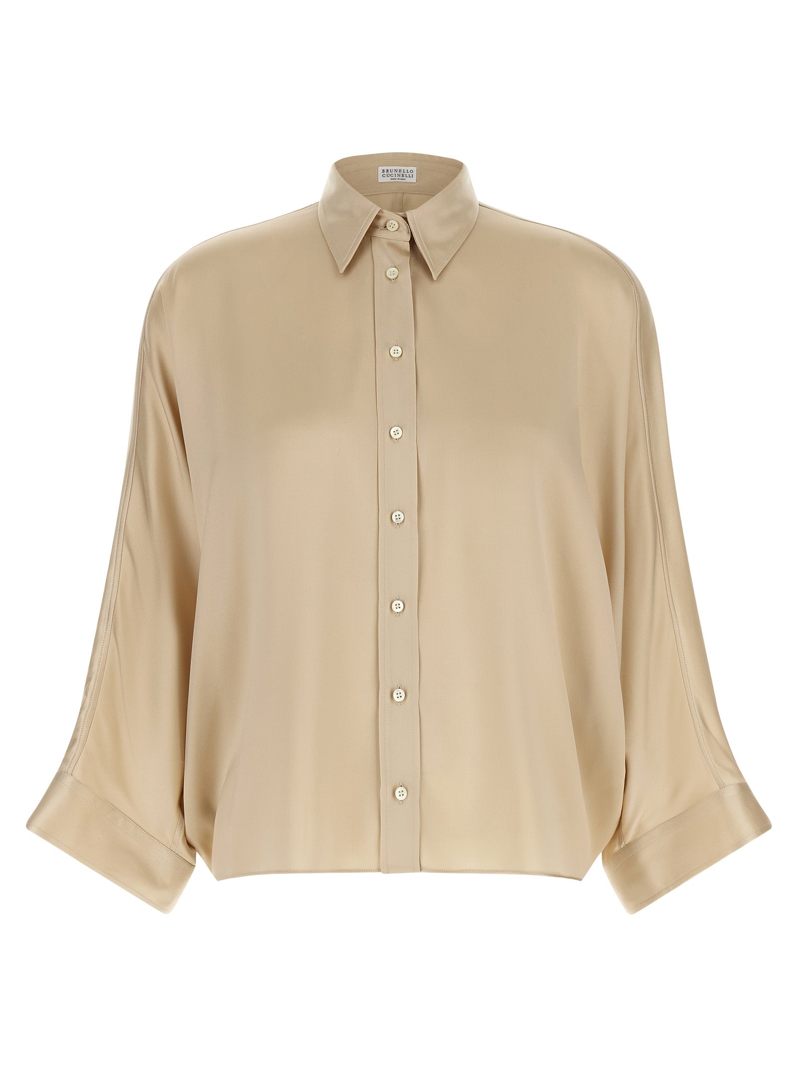 Beige Silk Blouse