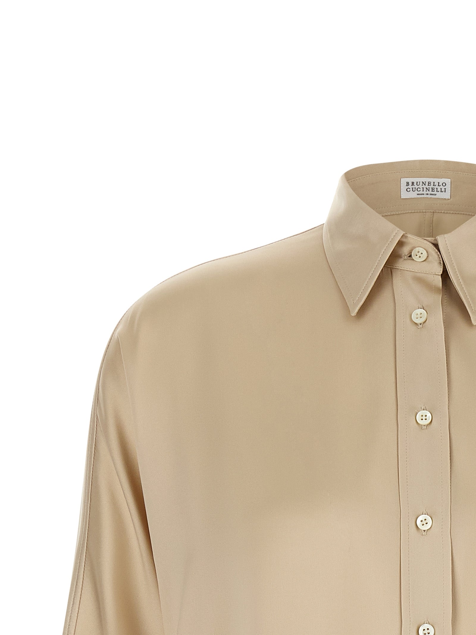 Beige Silk Blouse