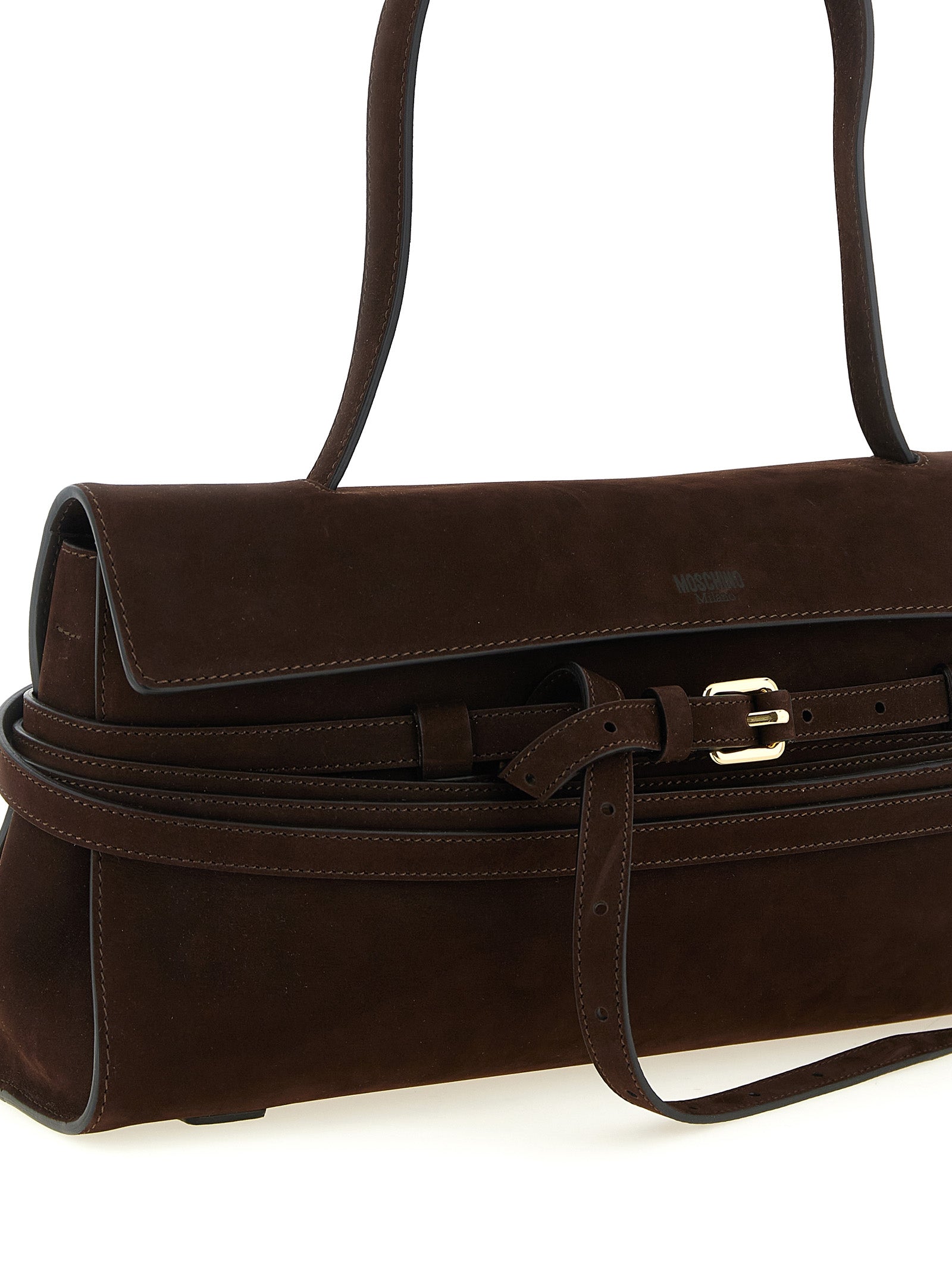 Brown Calfskin Shoulder Bag