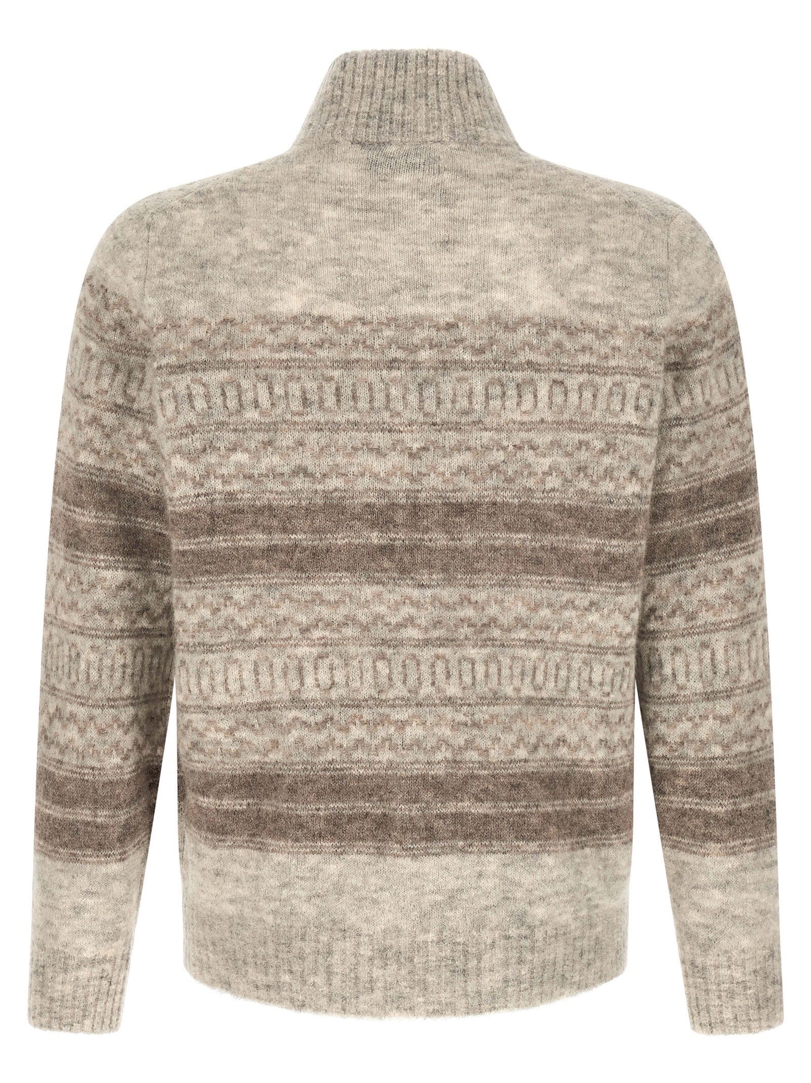 Beige Alpaca Leather Cardigan