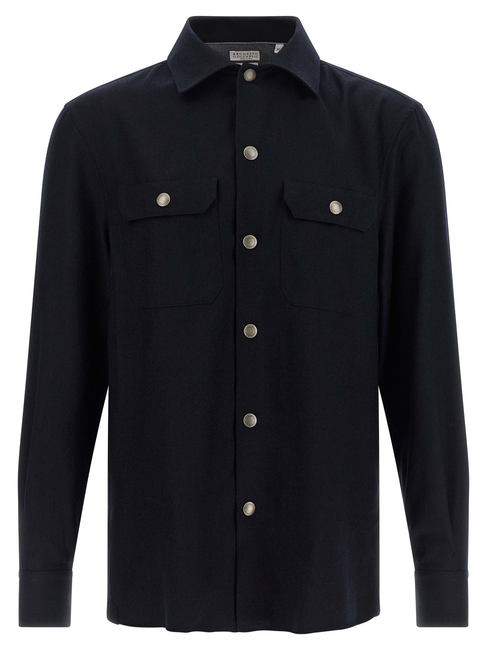 Blue Virgin Wool Blouse