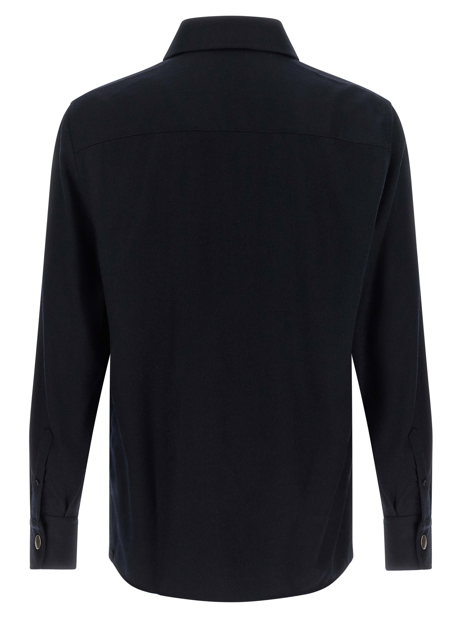 Blue Virgin Wool Blouse