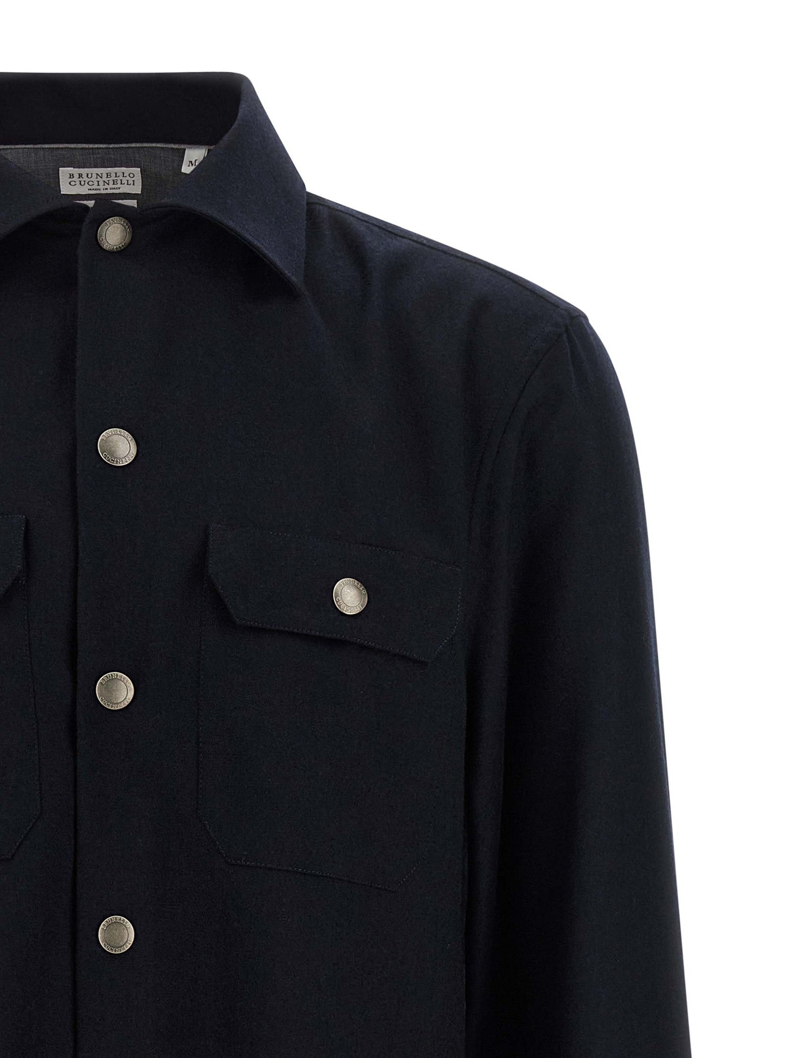 Blue Virgin Wool Blouse
