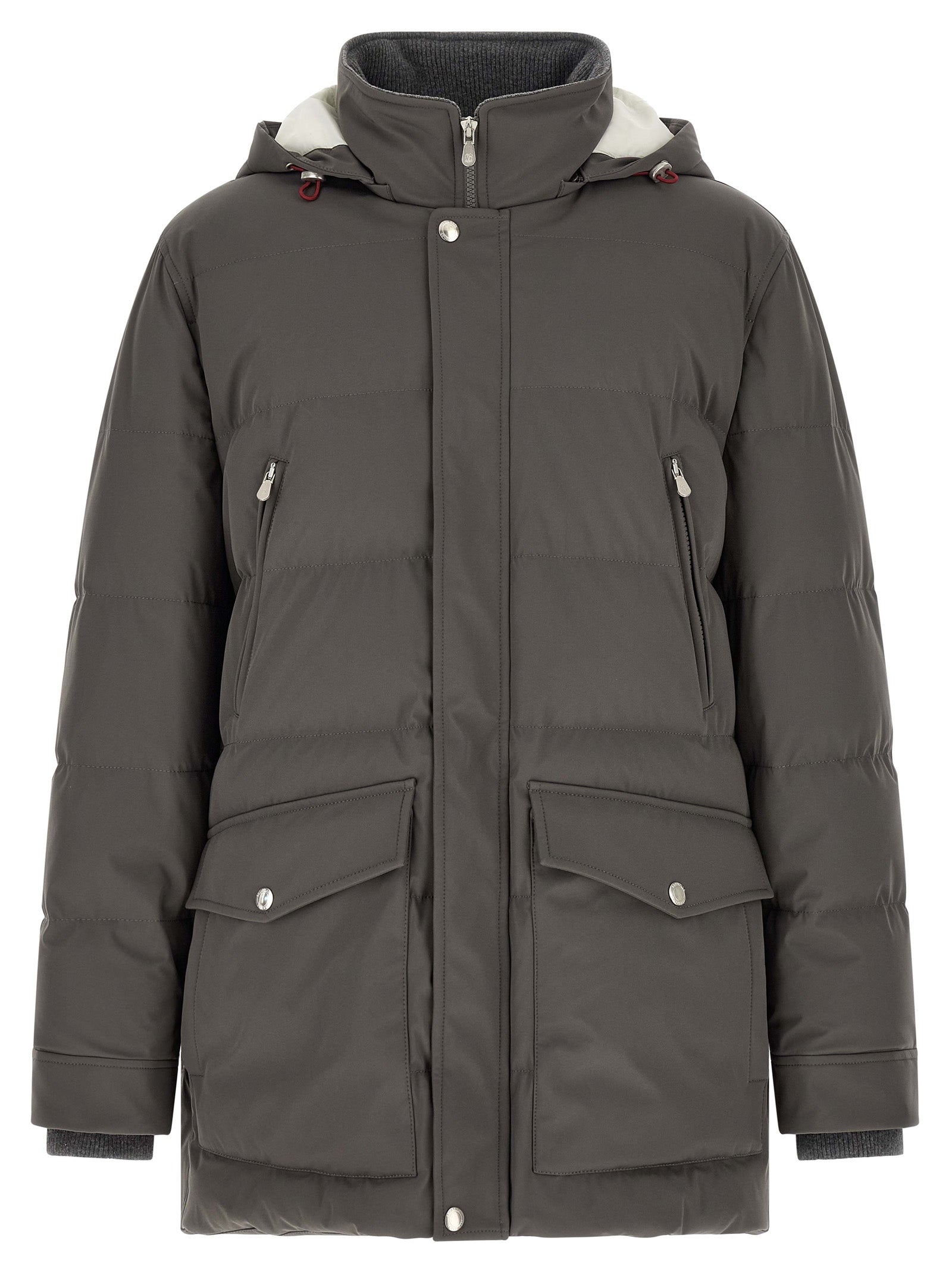 Gray Polyamide Parka