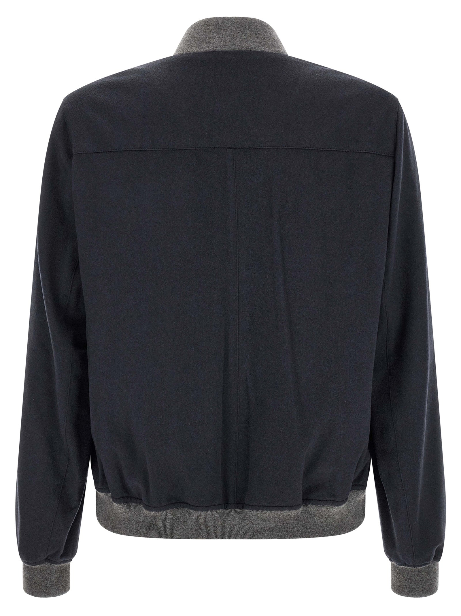 Blue Cashmere Bomber