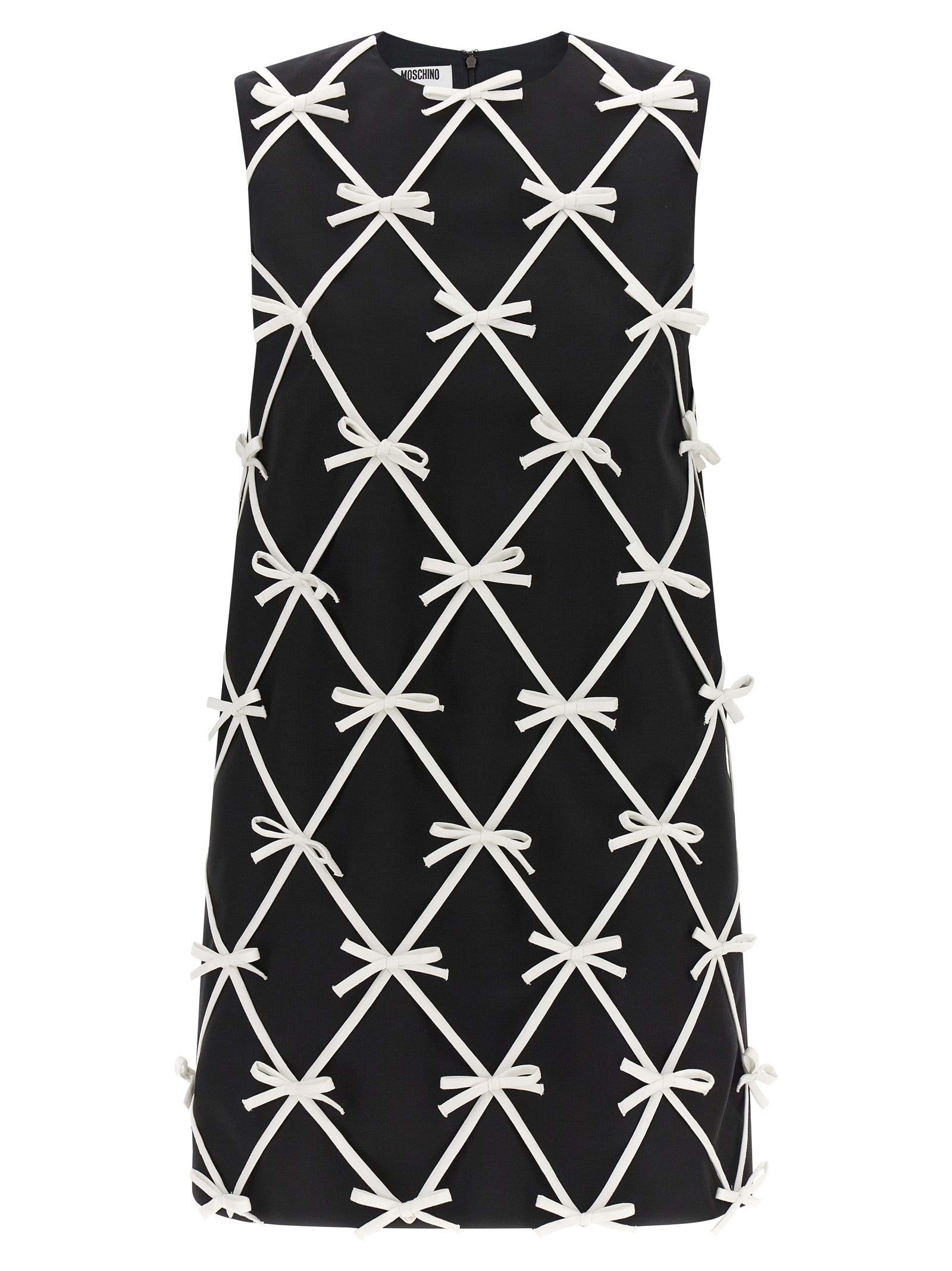 Bicolor Virgin Wool Short Dress