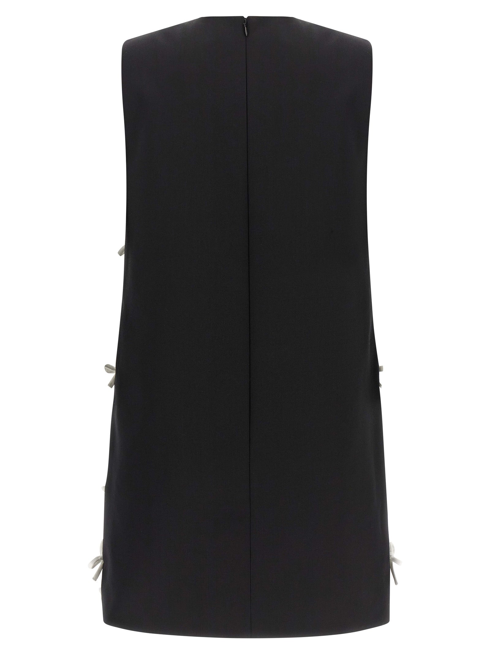 Bicolor Virgin Wool Short Dress