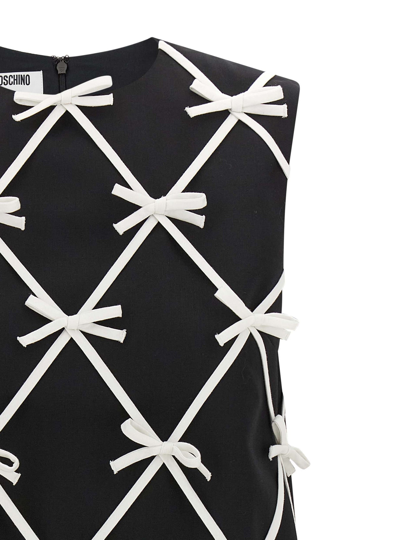 Bicolor Virgin Wool Short Dress