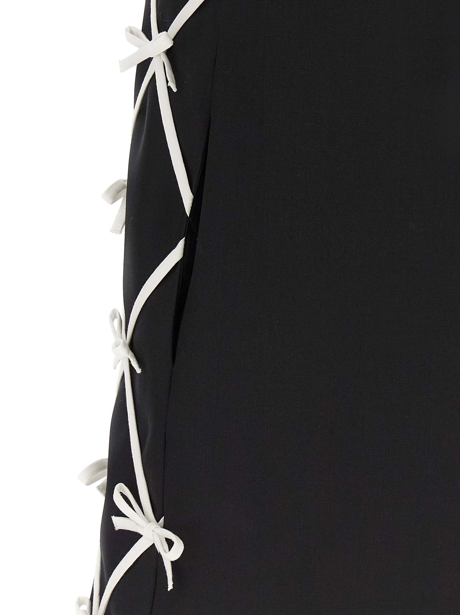Bicolor Virgin Wool Short Dress