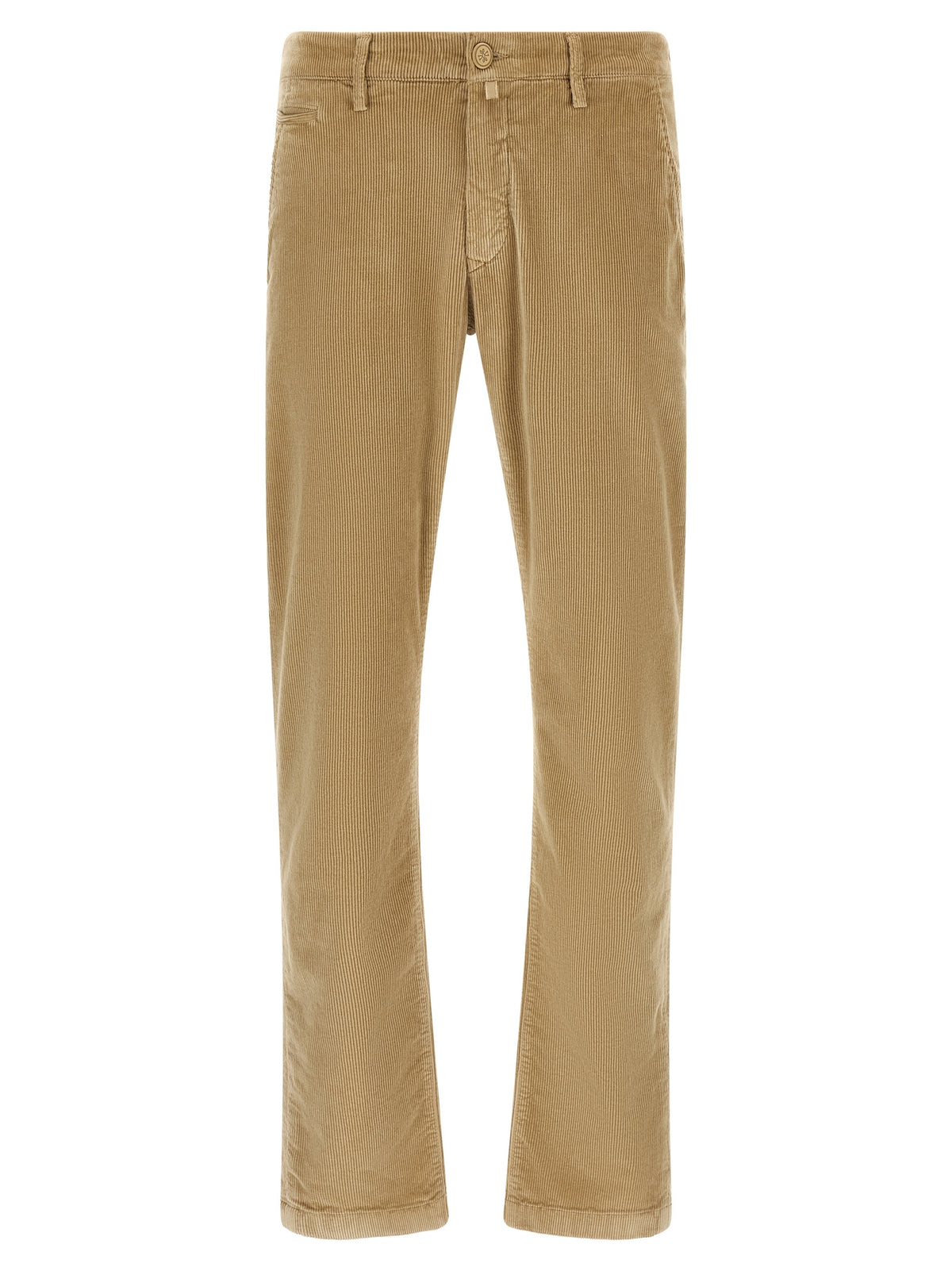 Beige Cotton Chino Pants