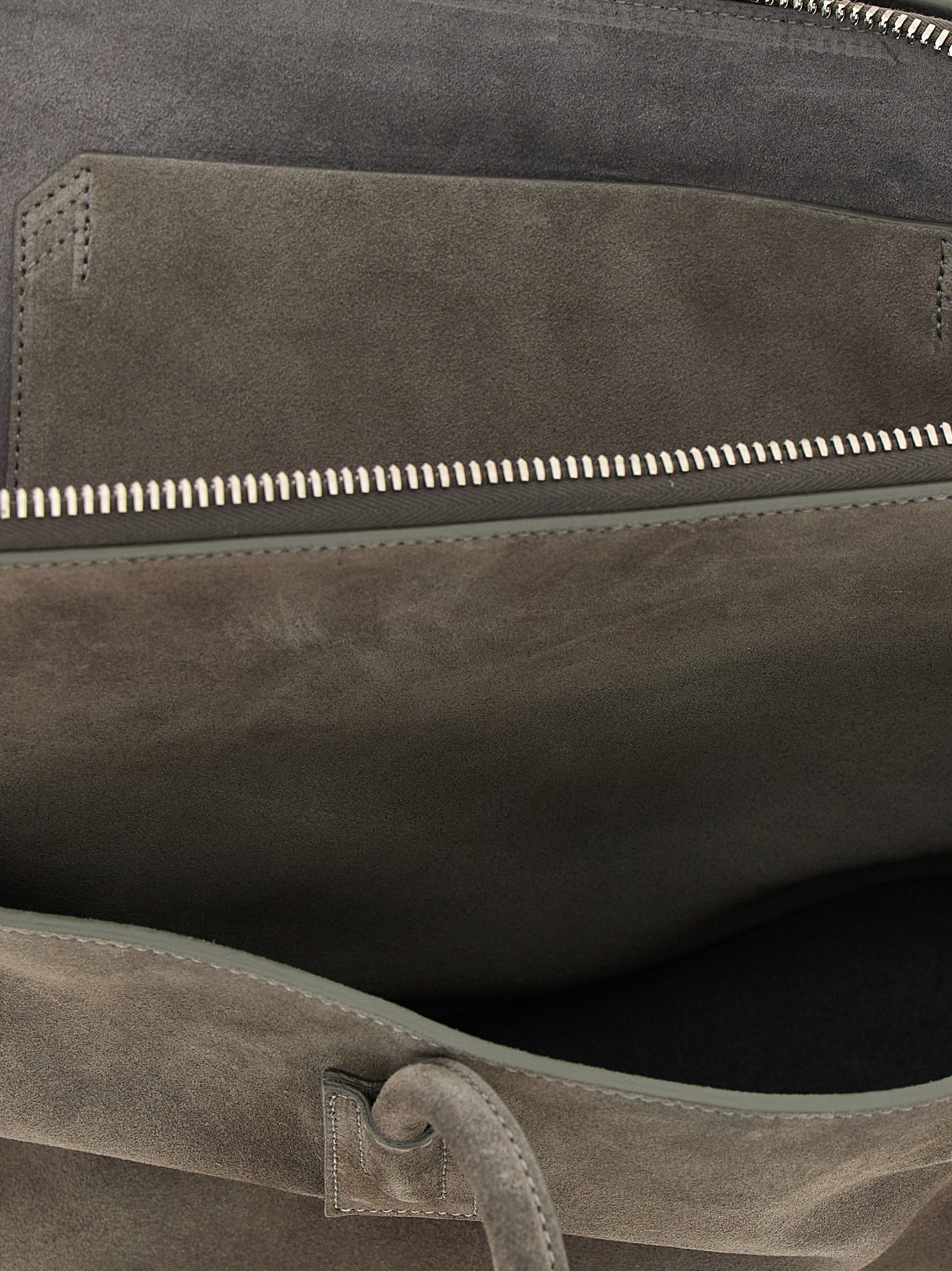 Gray Bovine Leather Shoulder Bag