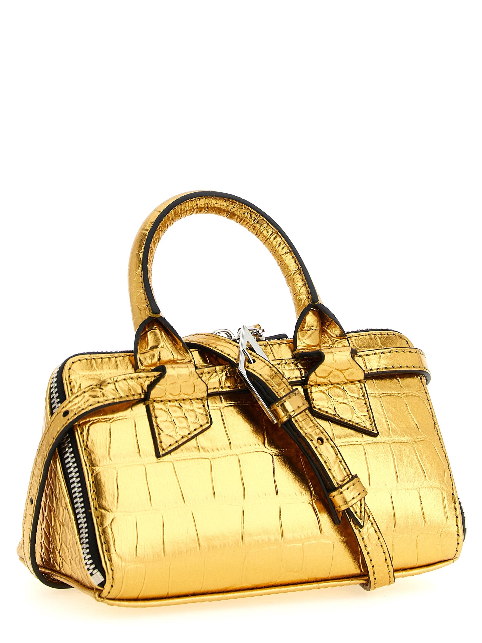 Gold Bovine Leather Handbag