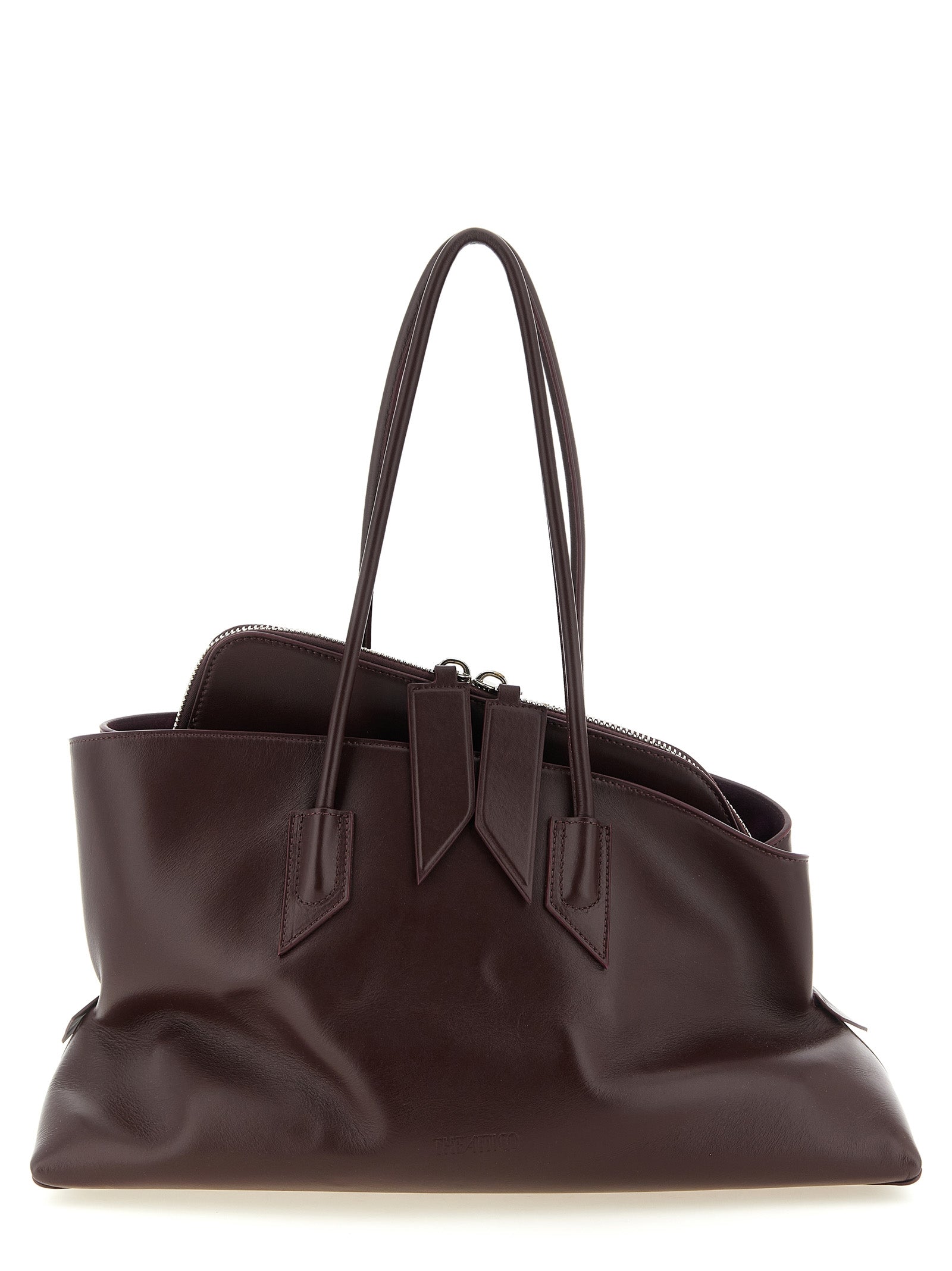 Purple Bovine Leather Shoulder Bag