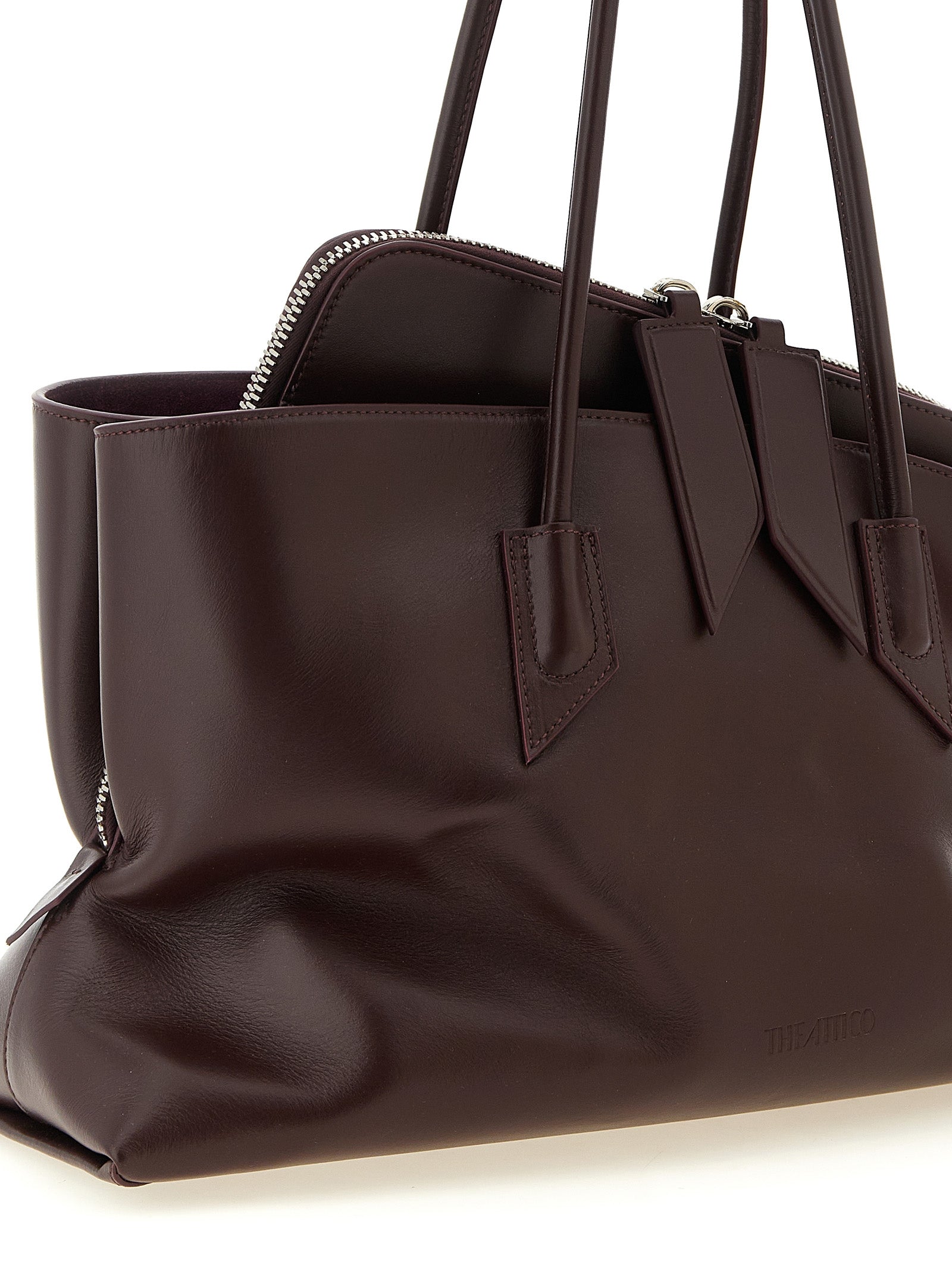 Purple Bovine Leather Shoulder Bag