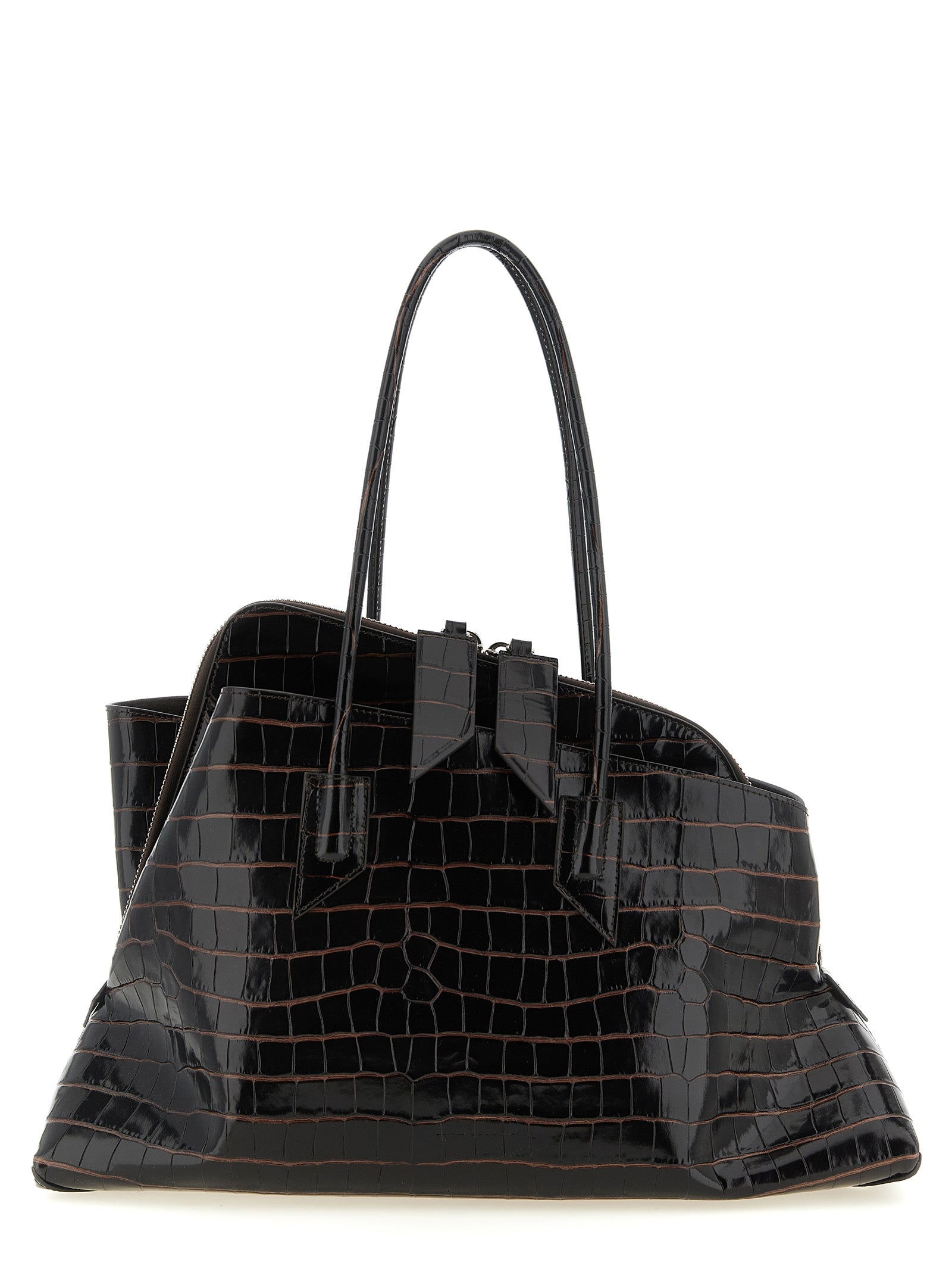 Brown Bovine Leather Shoulder Bag
