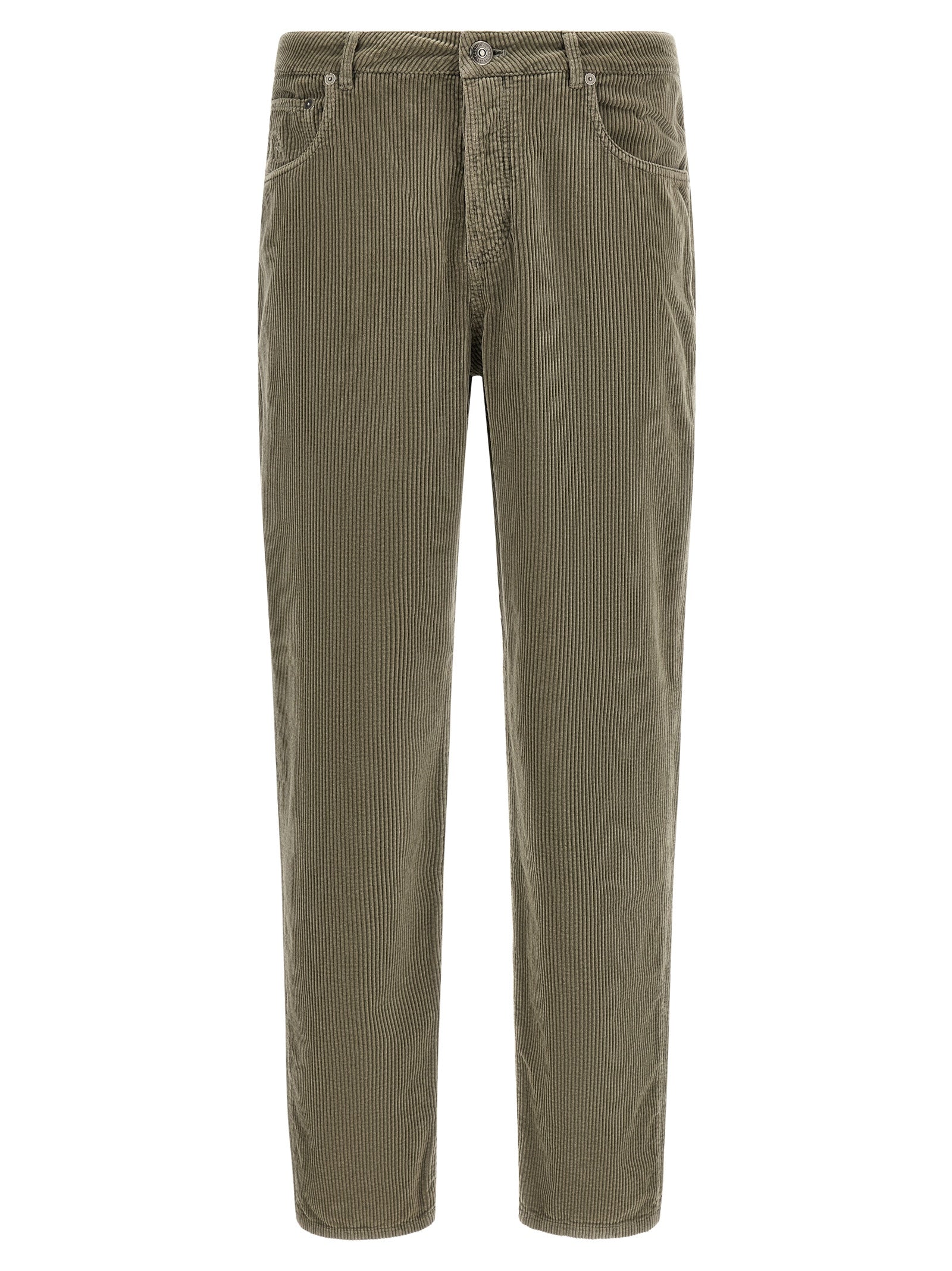 Bicolor Cotton Casual Pants