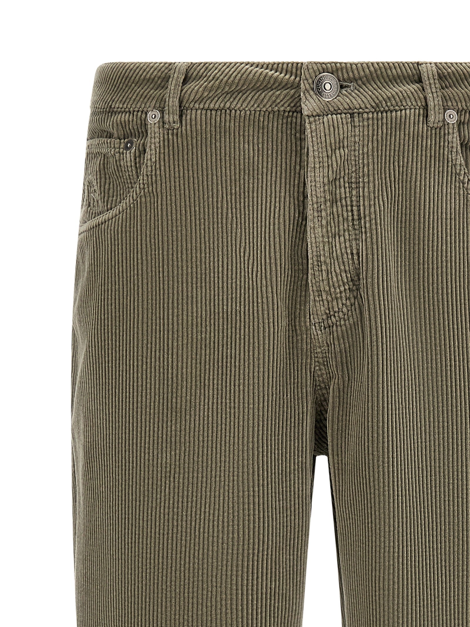 Bicolor Cotton Casual Pants
