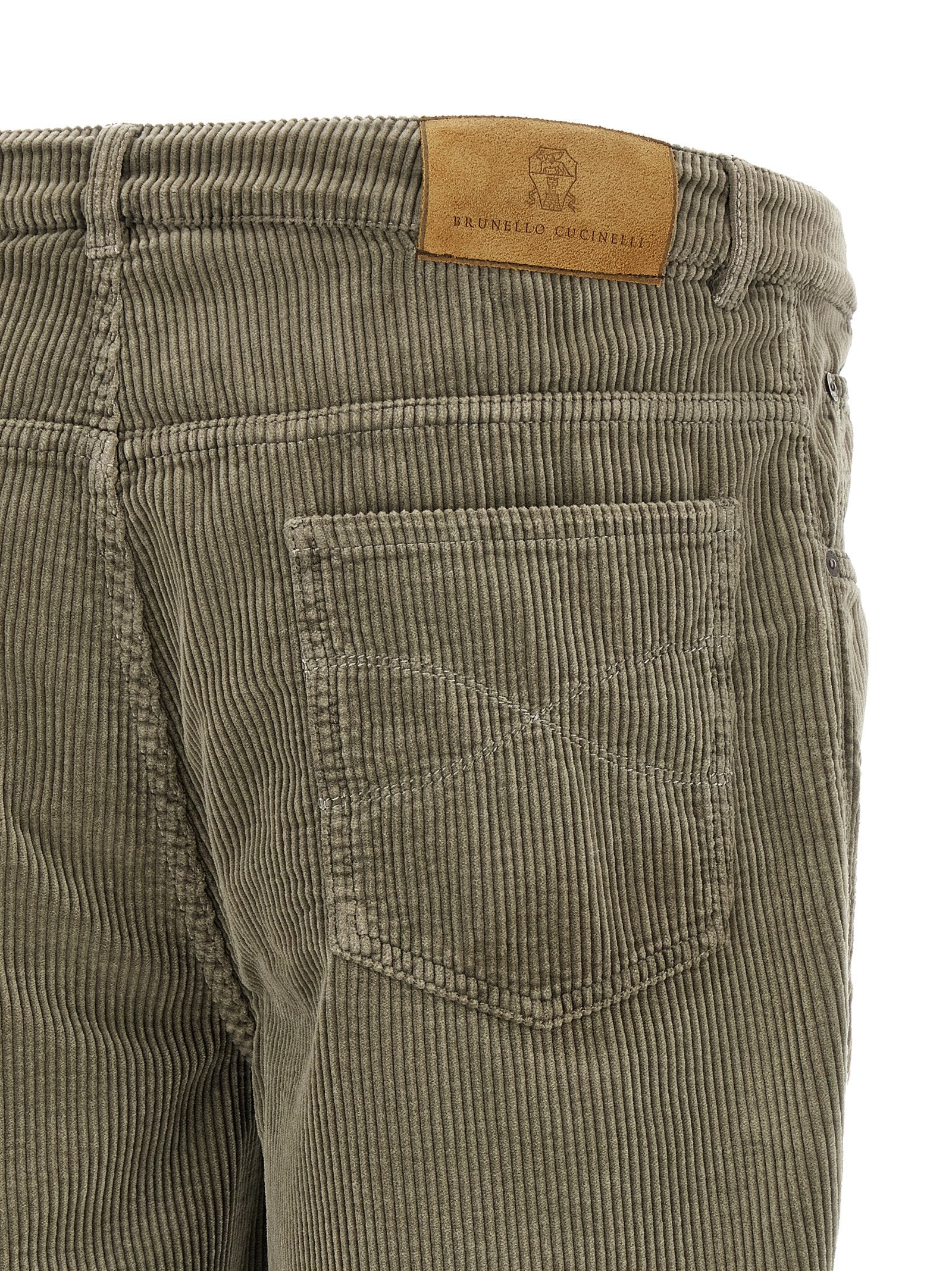 Bicolor Cotton Casual Pants