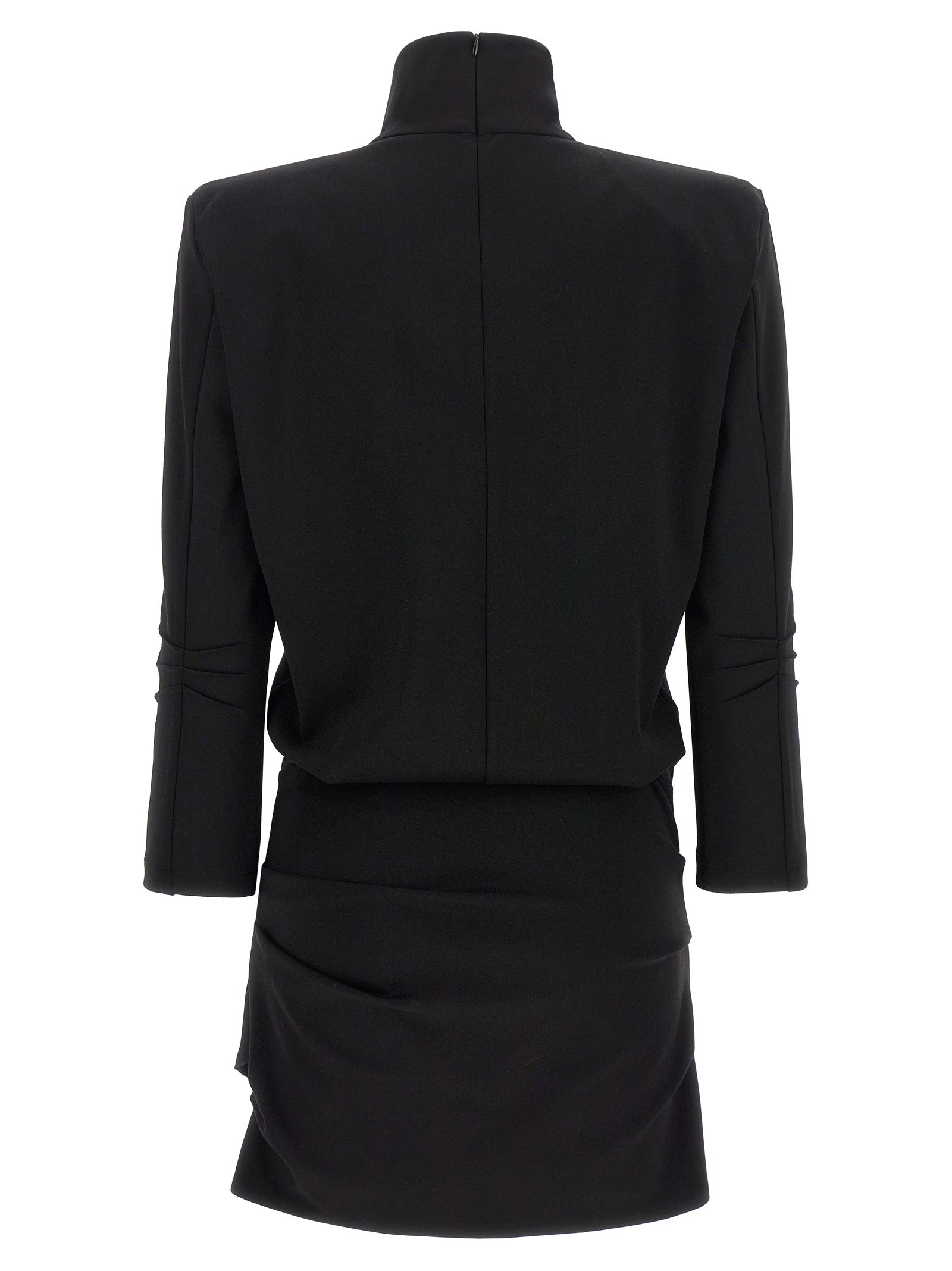 Black Viscose Short Dress