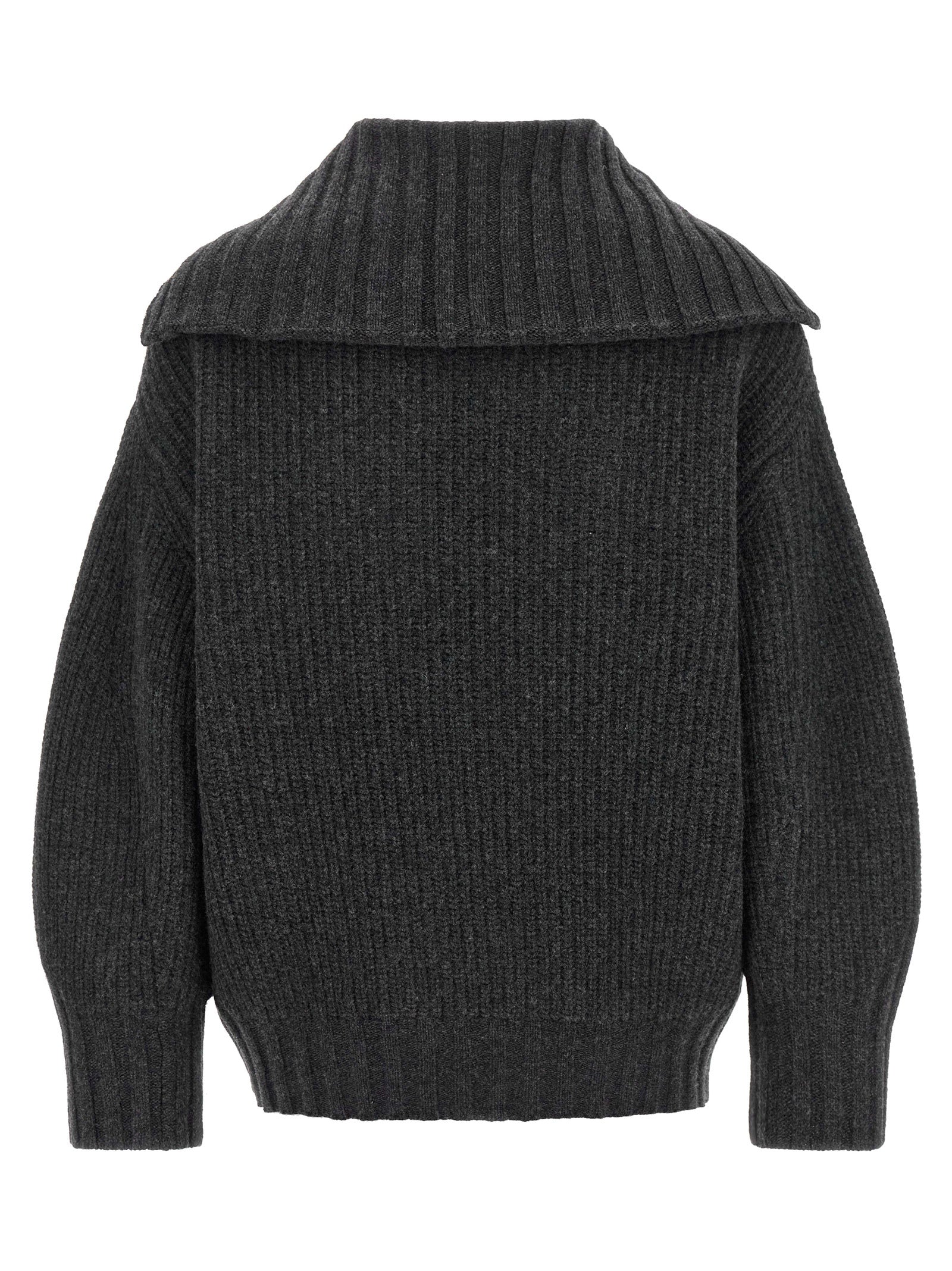 Gray Virgin Wool Cardigan