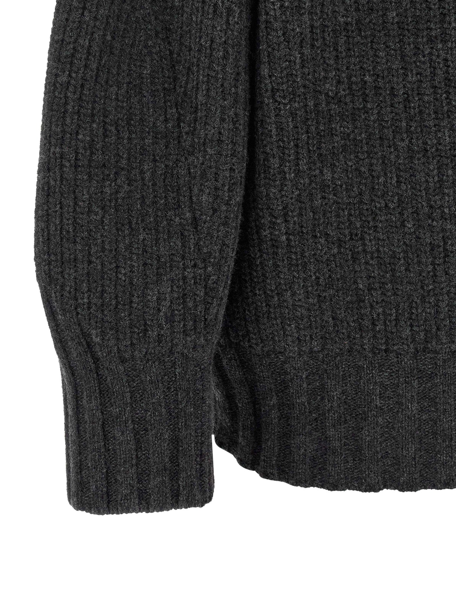 Gray Virgin Wool Cardigan
