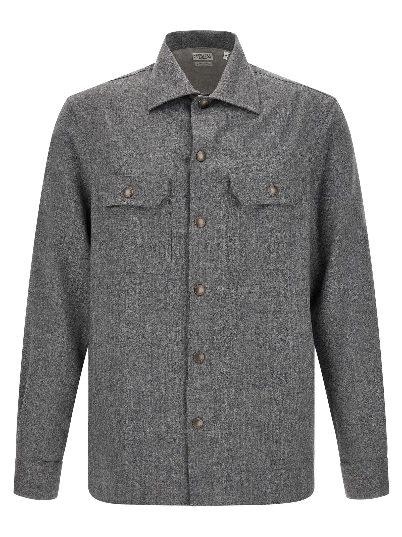 Gray Virgin Wool Blouse