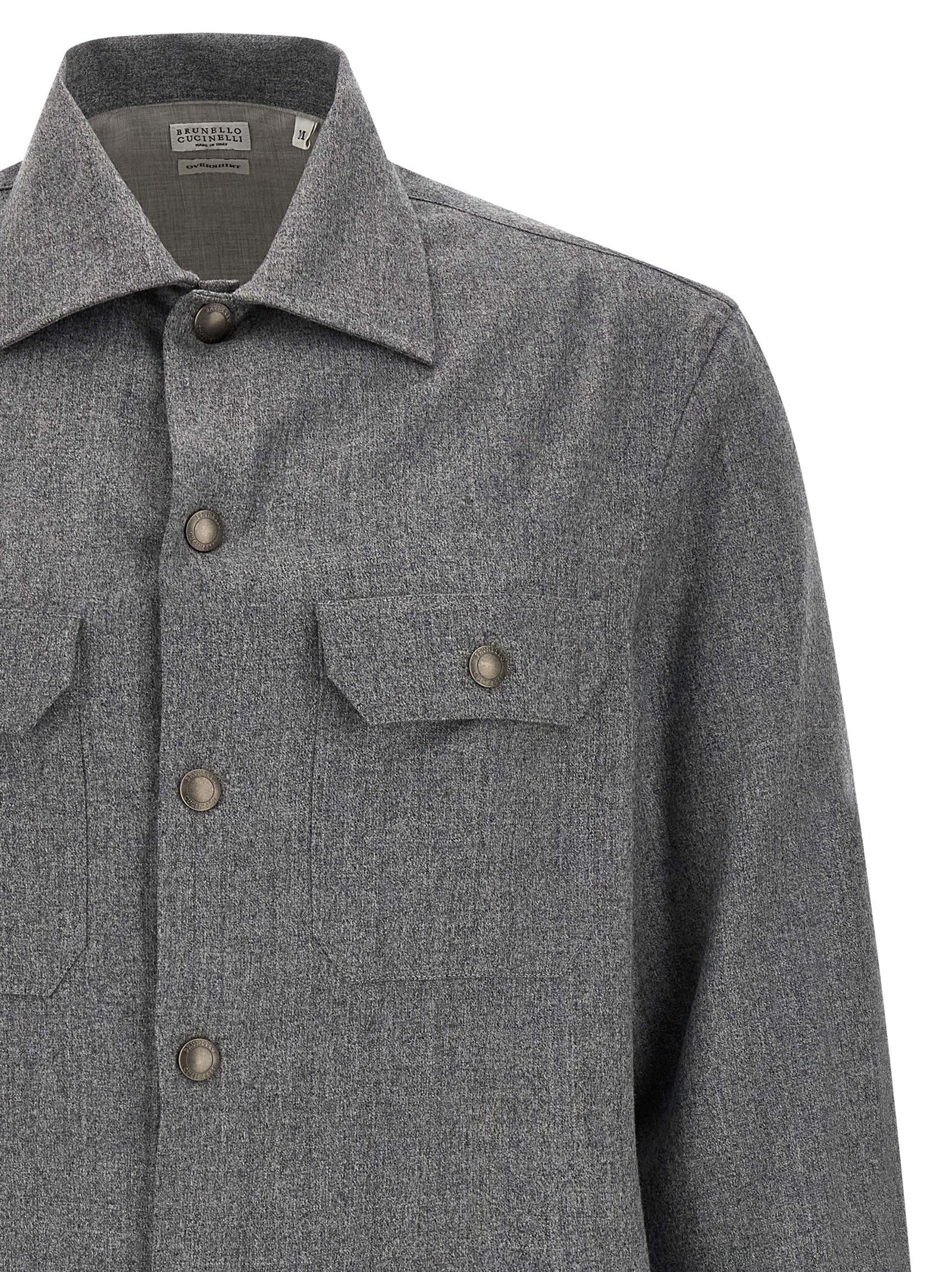 Gray Virgin Wool Blouse