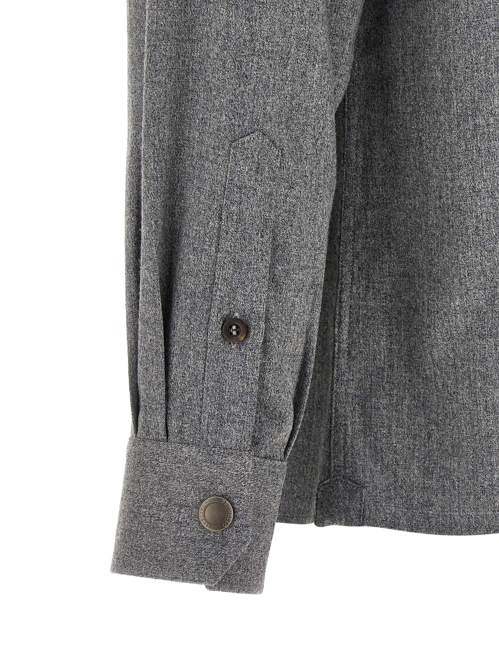 Gray Virgin Wool Blouse