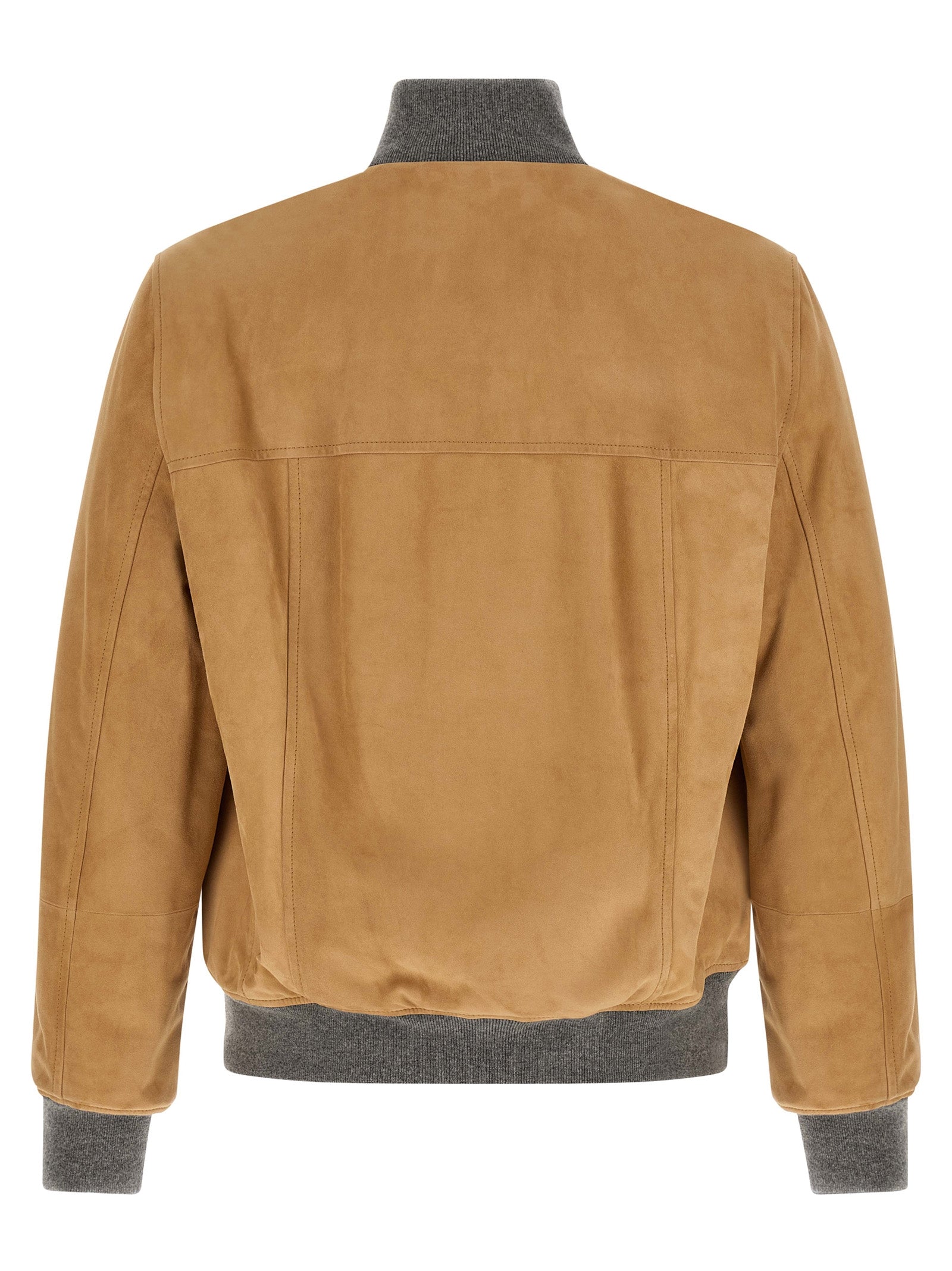 Beige Lamb Leather Leather Jacket