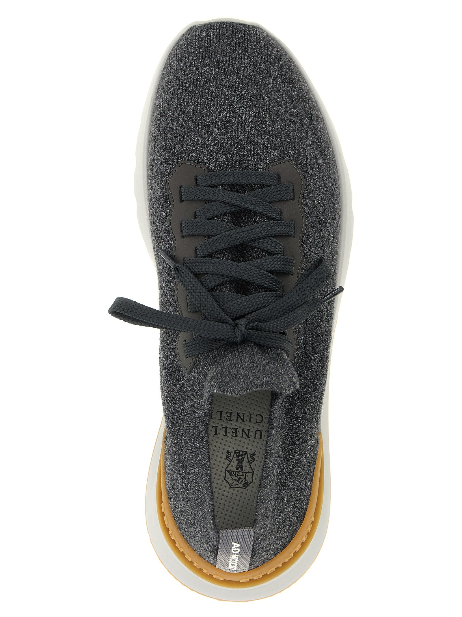 Gray Cotton Athletic Sneakers