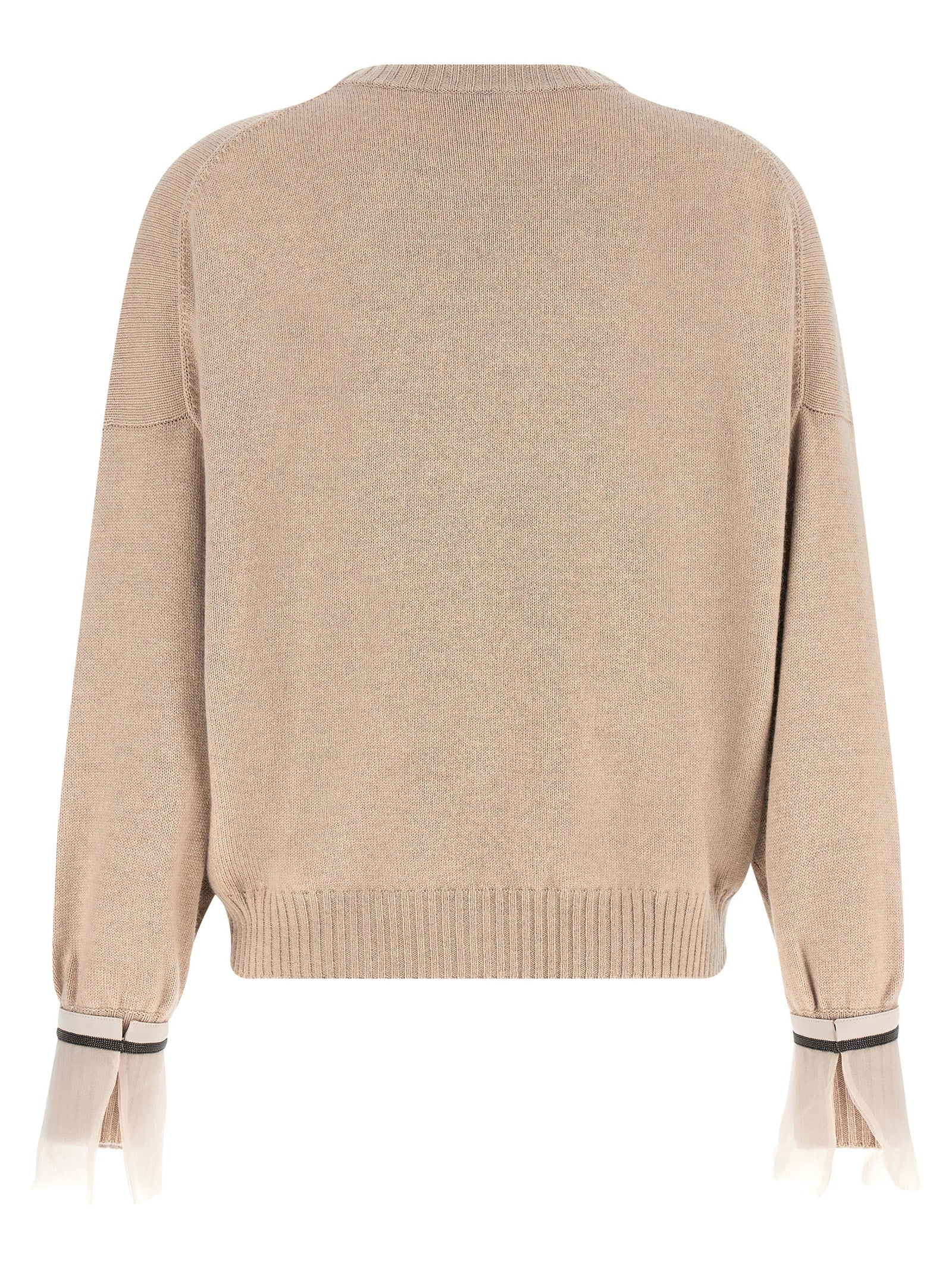 Beige Cashmere Cardigan