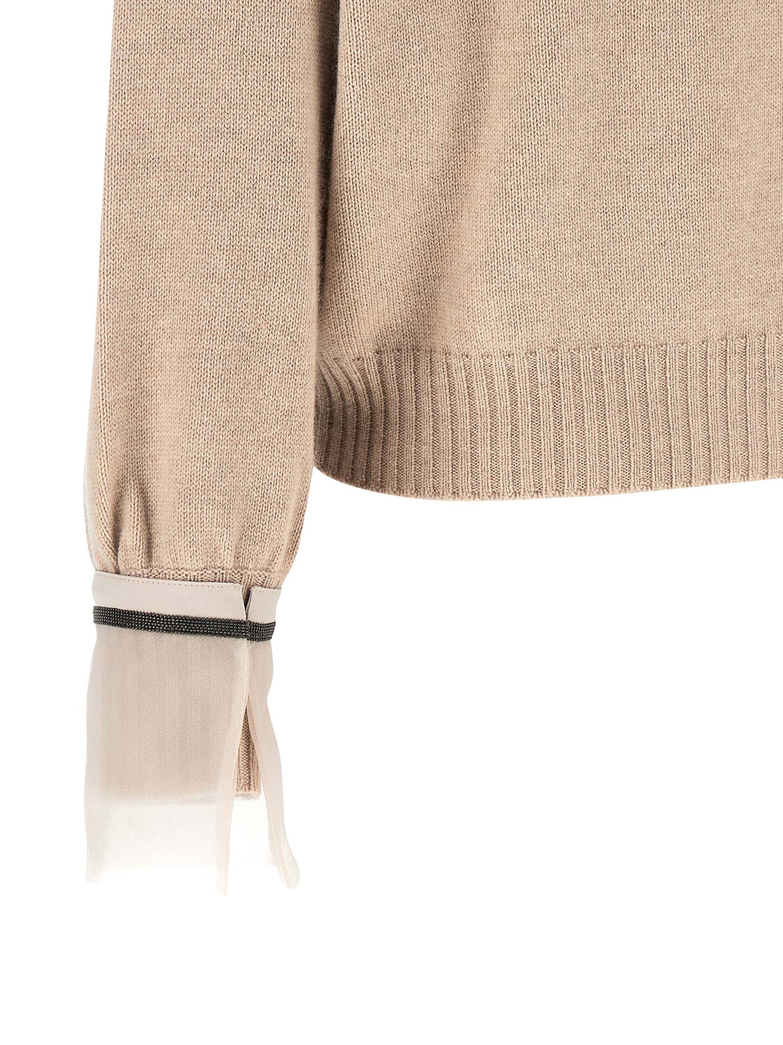 Beige Cashmere Cardigan