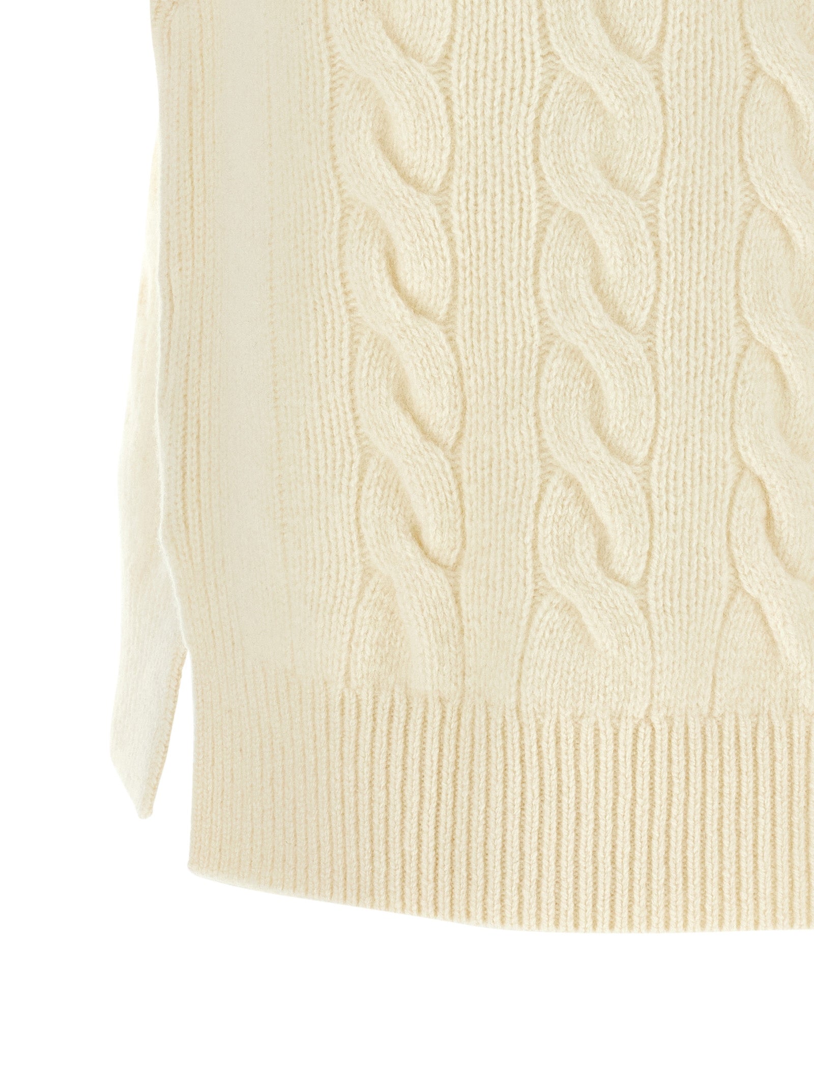 White Wool Sleeveless Jacket