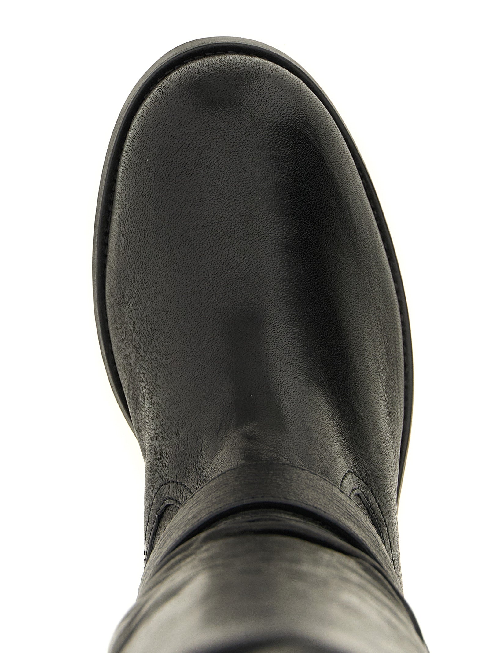 Black Leather Over The Knee