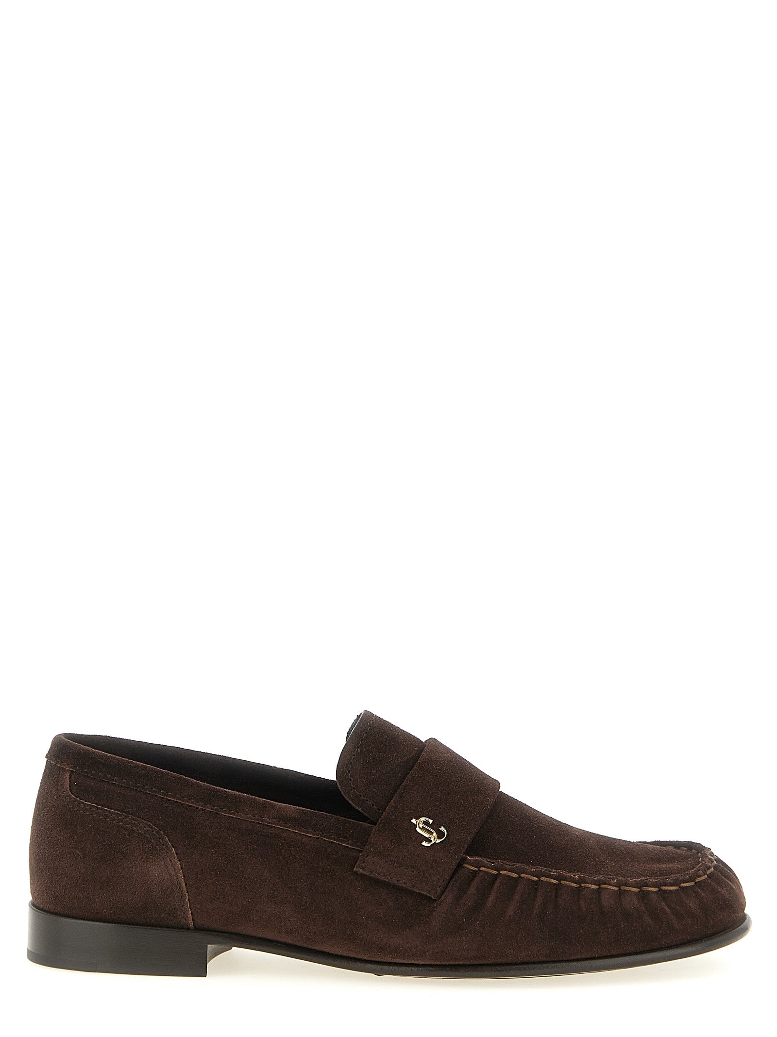 Brown Leather Slip-On Loafers