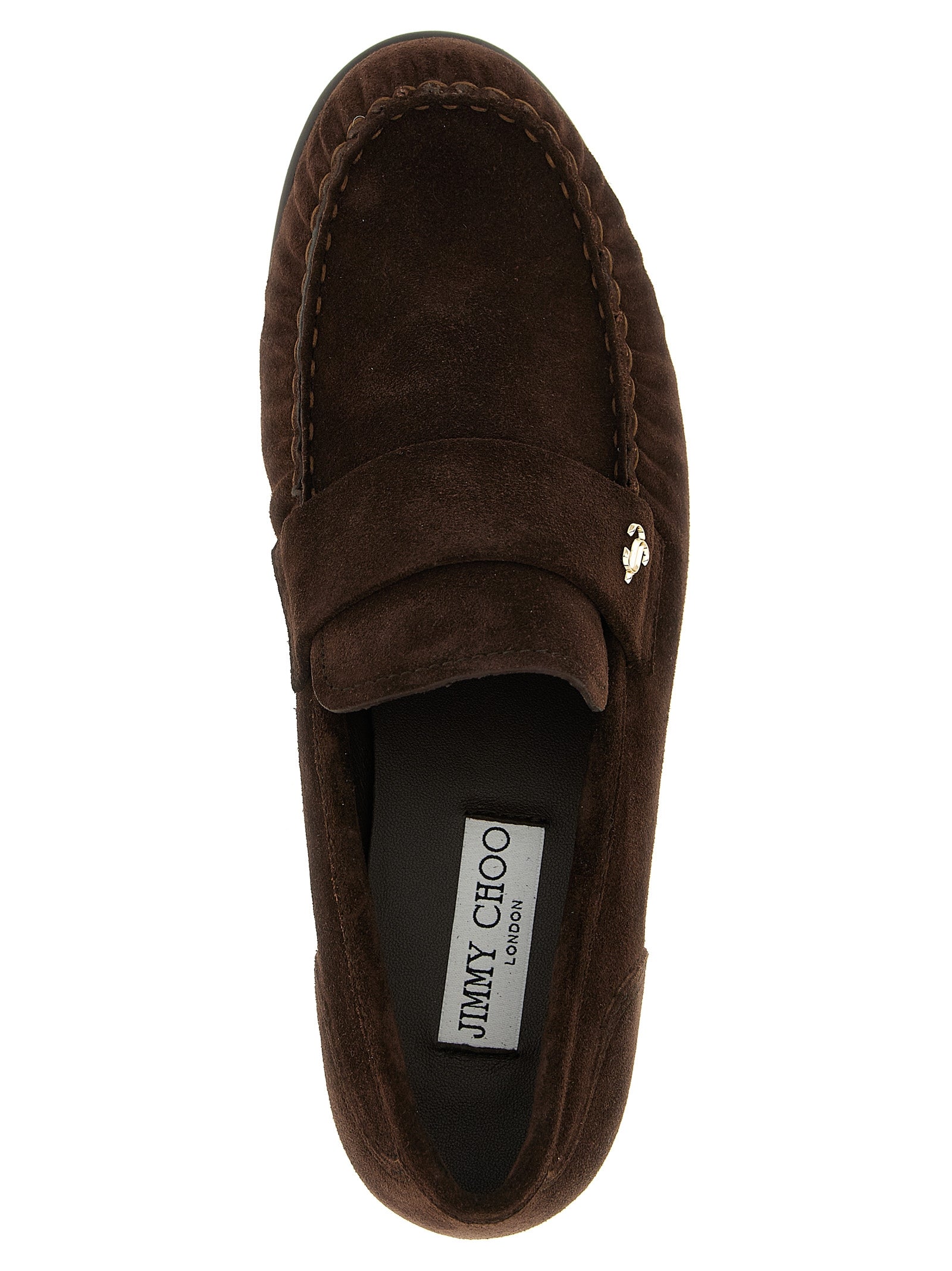 Brown Leather Slip-On Loafers