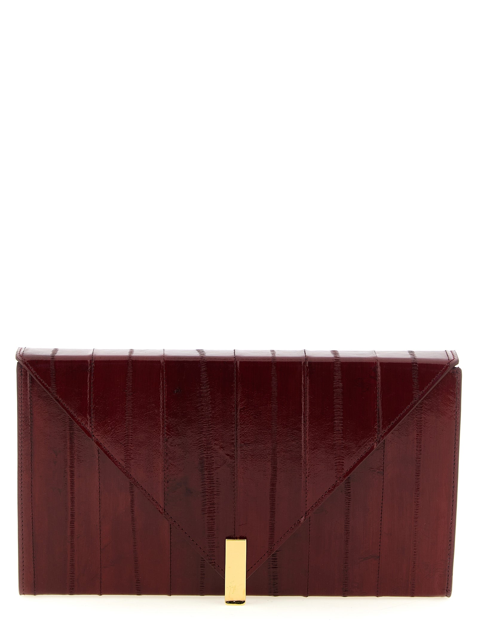Bordeaux Leather Clutch Bag