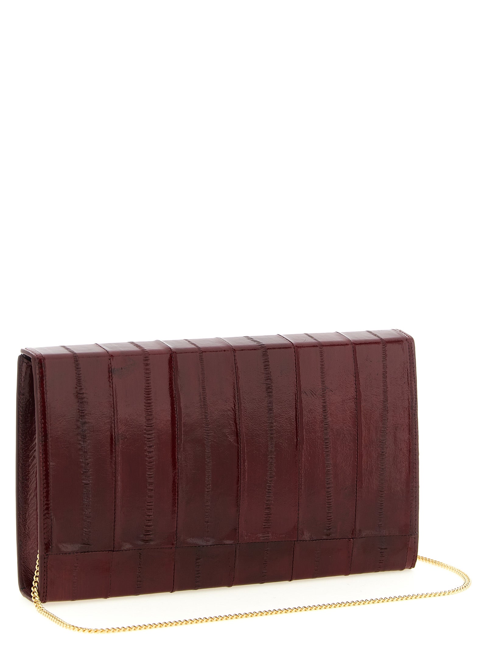 Bordeaux Leather Clutch Bag