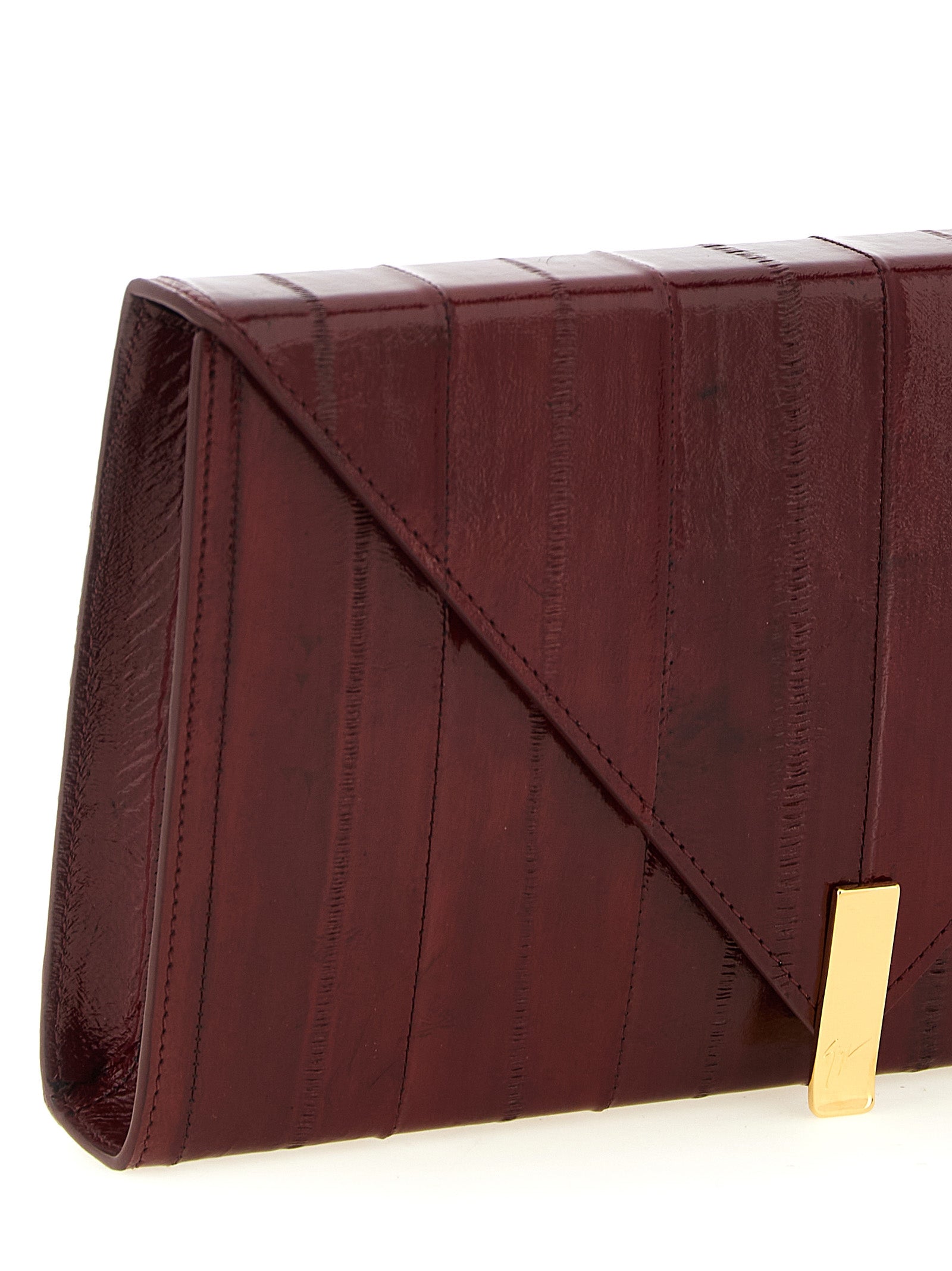 Bordeaux Leather Clutch Bag
