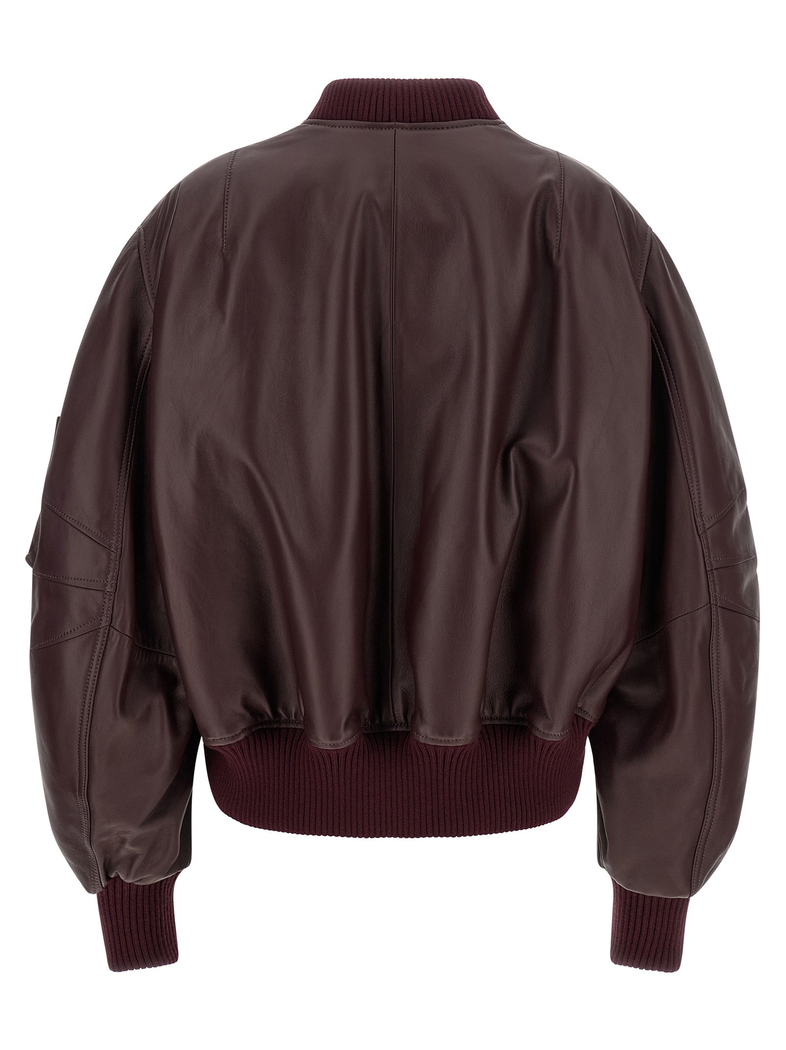 Bordeaux Lamb Leather Leather Jacket