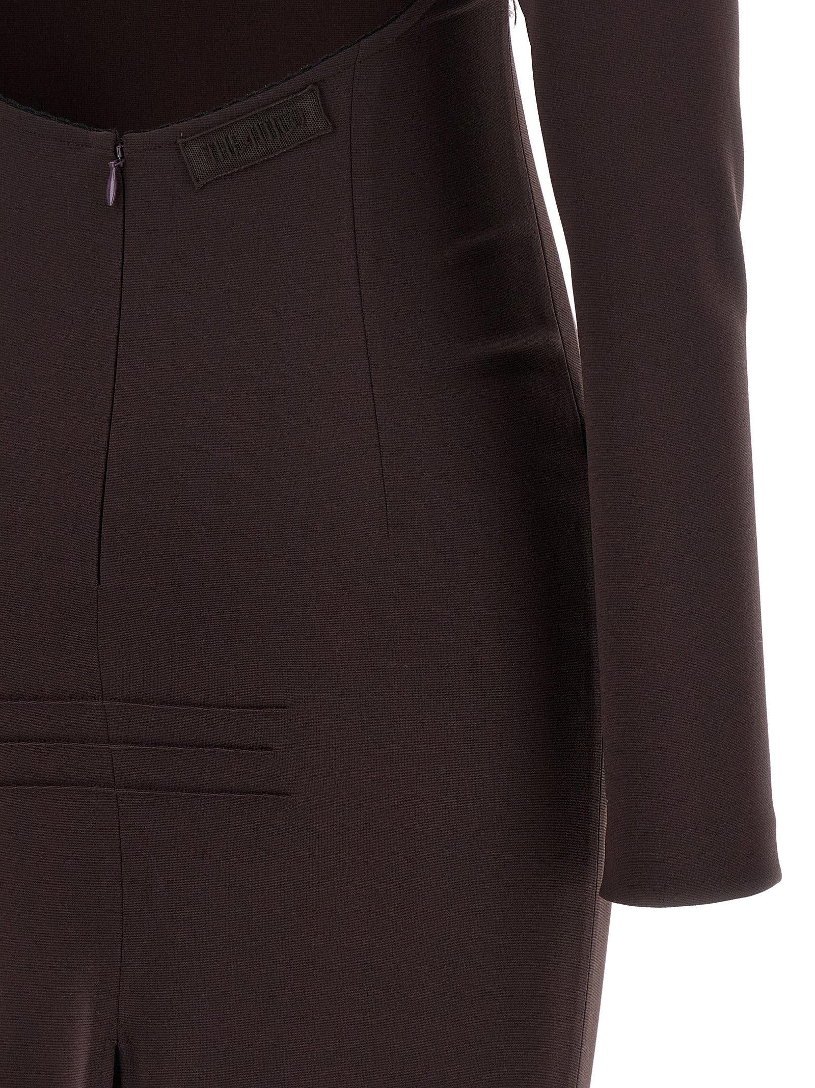 Brown Viscose Long Dress