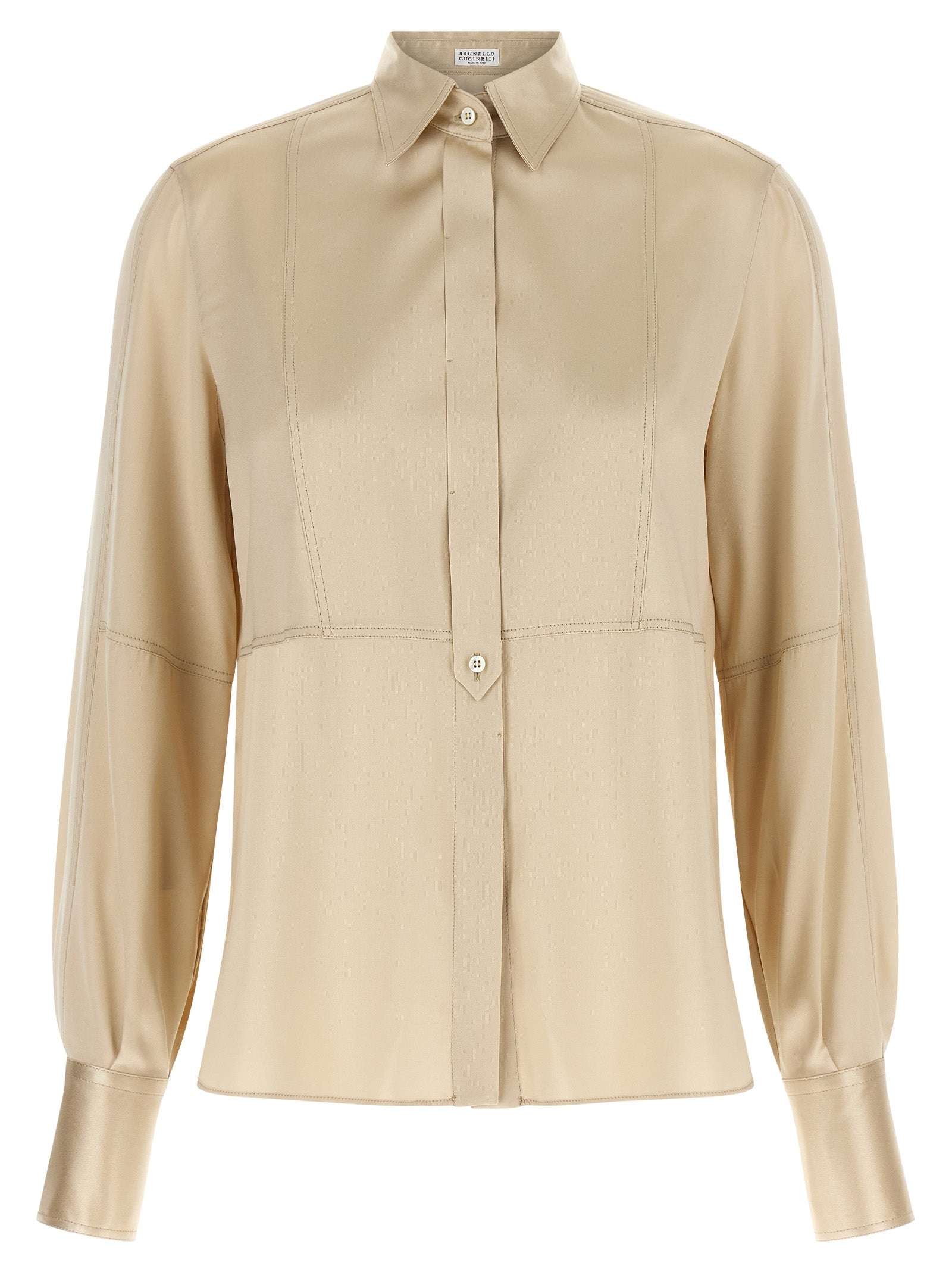 Beige Silk Blouse