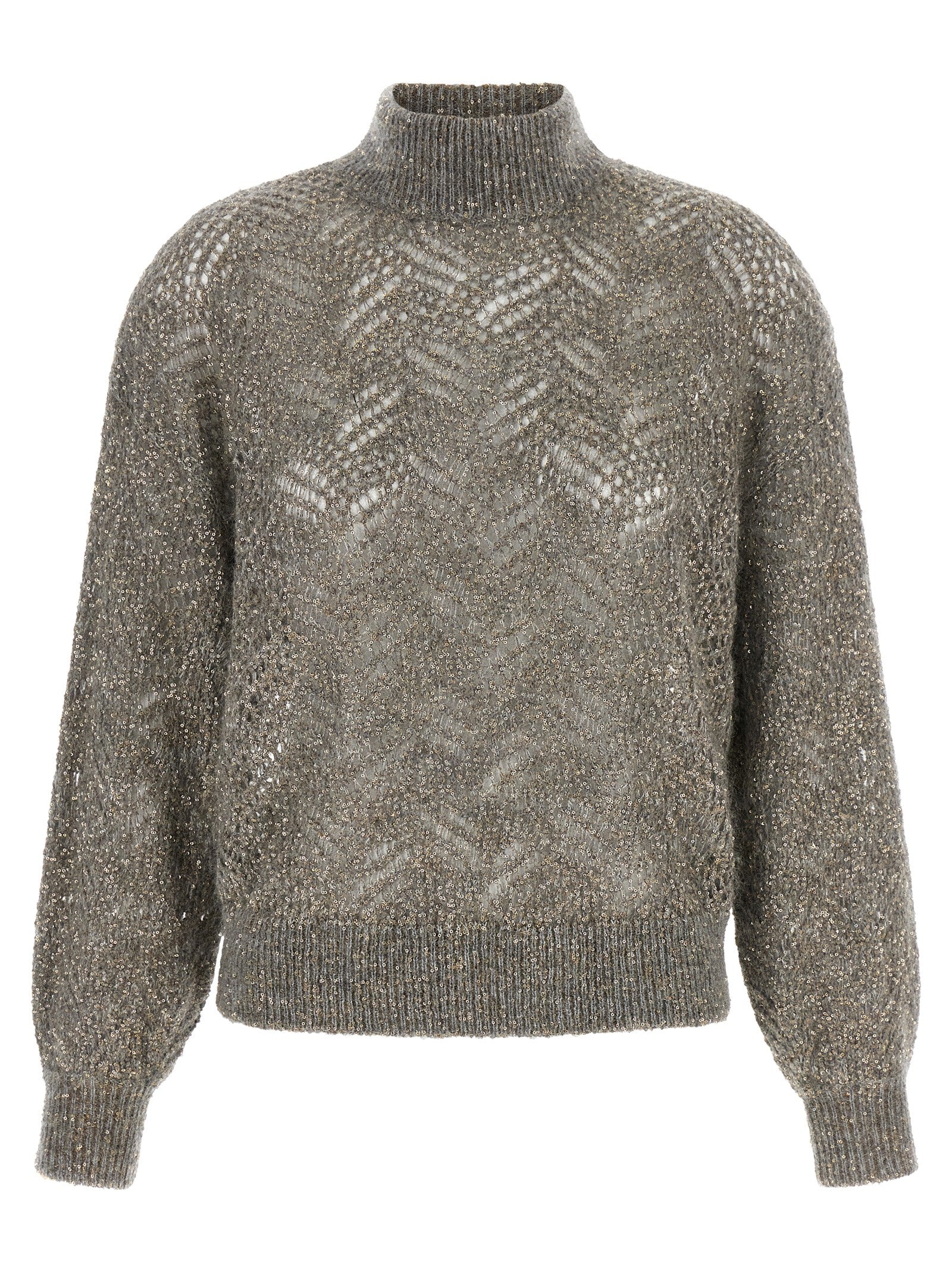 Gray Polyamide Cardigan