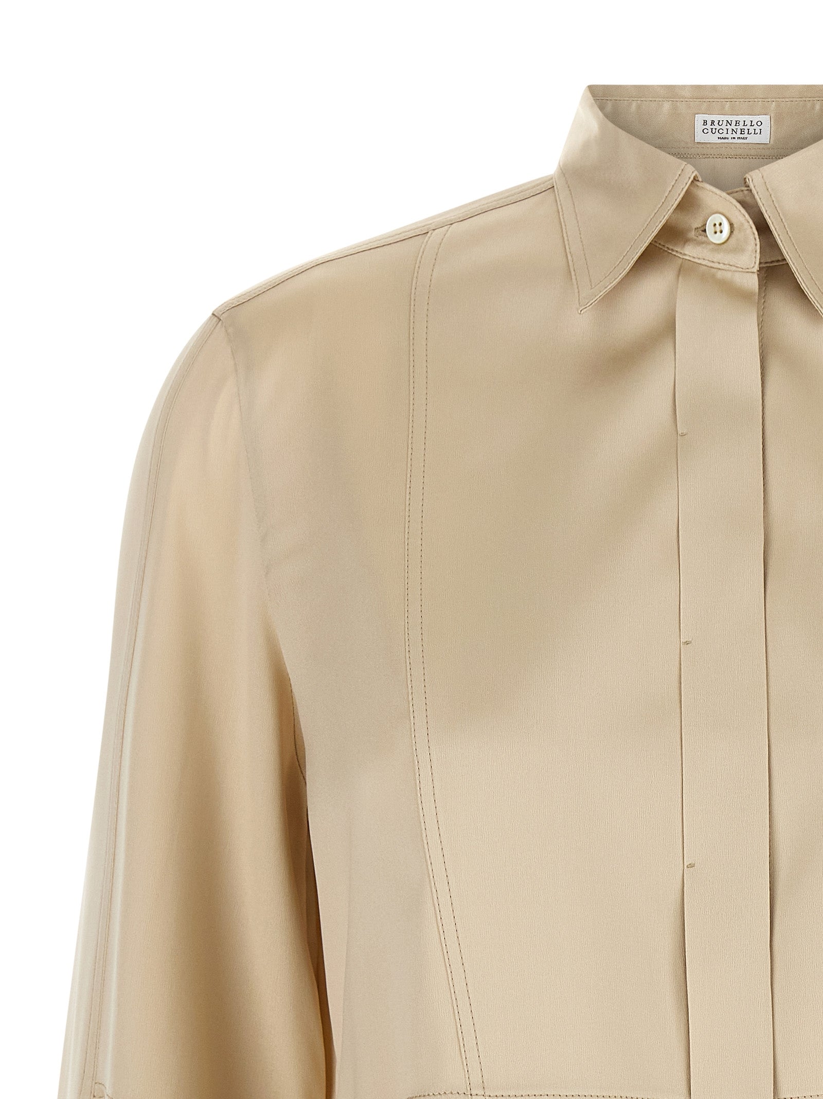Beige Silk Blouse