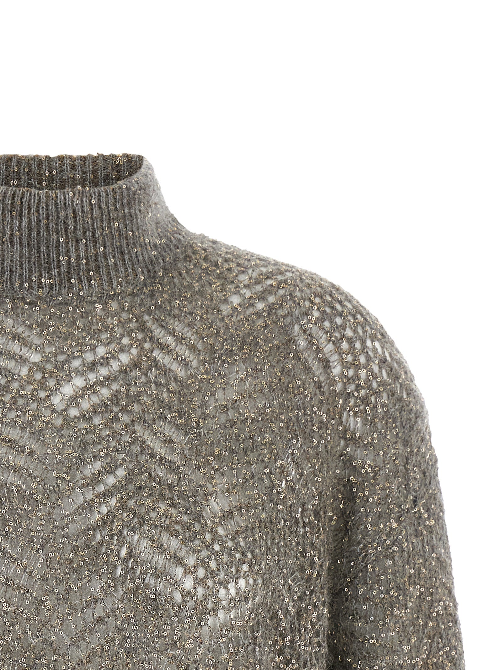 Gray Polyamide Cardigan