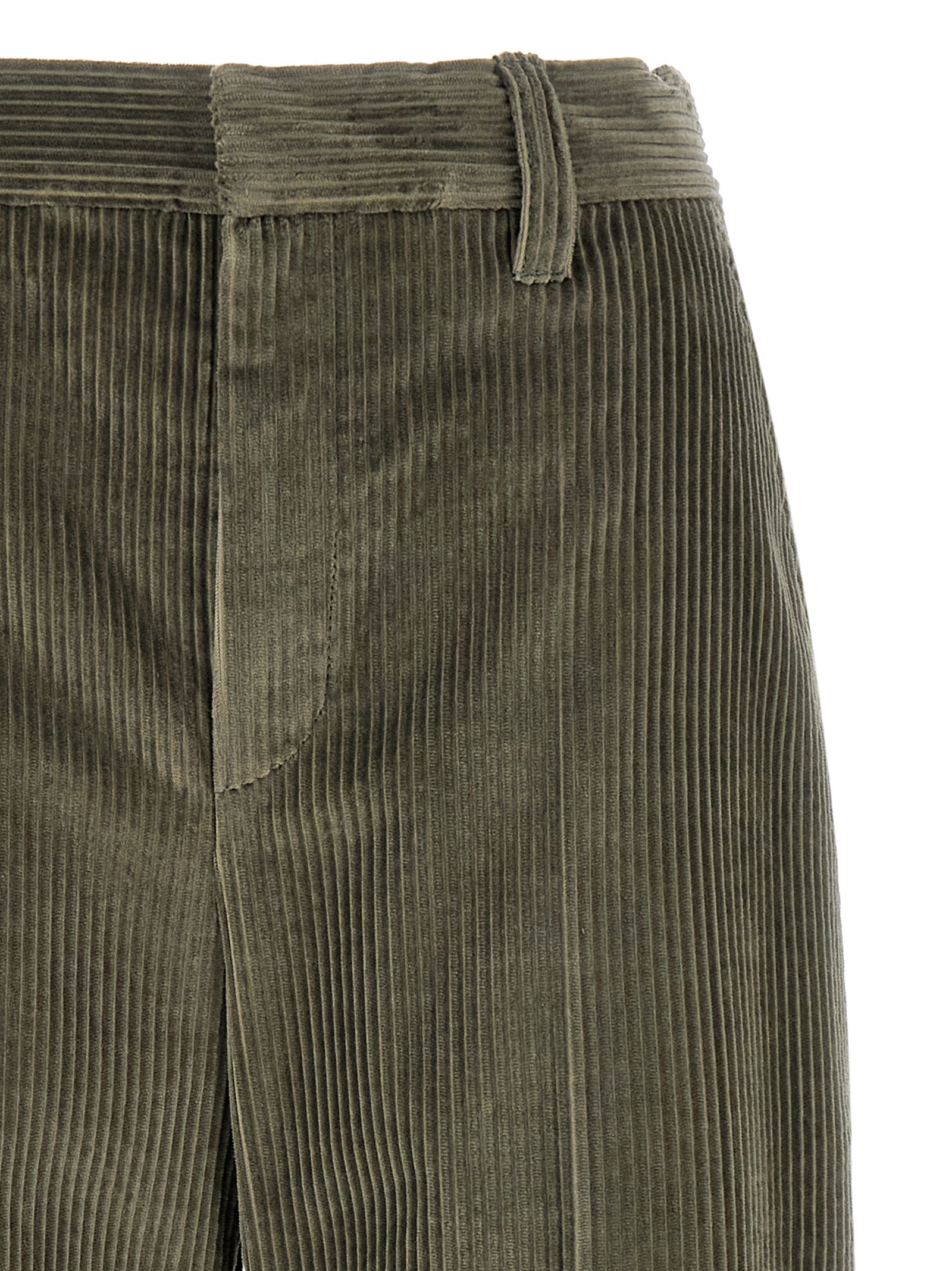 Bicolor Cotton Flared Pants