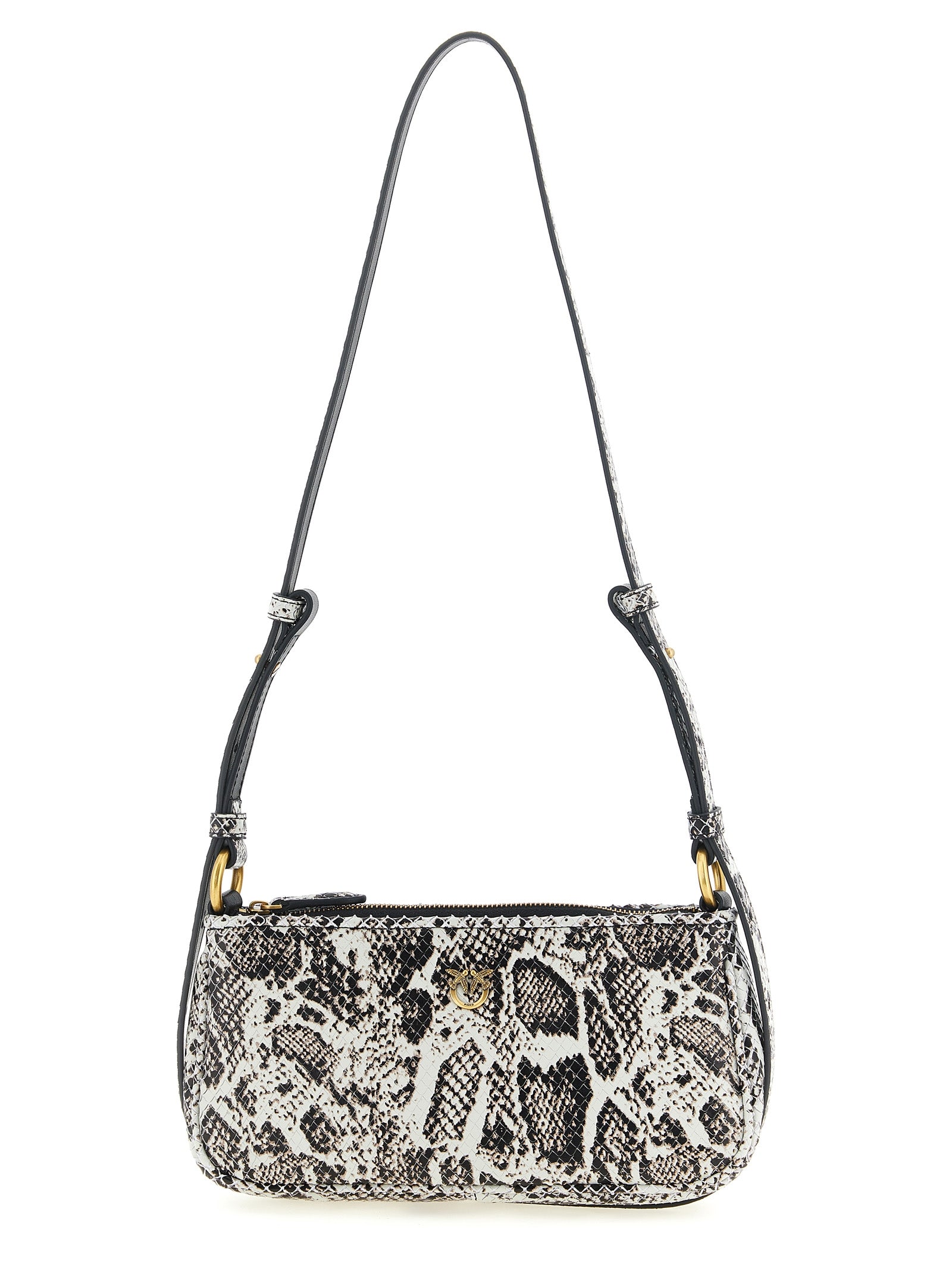 Gray Calfskin Crossbody Bag